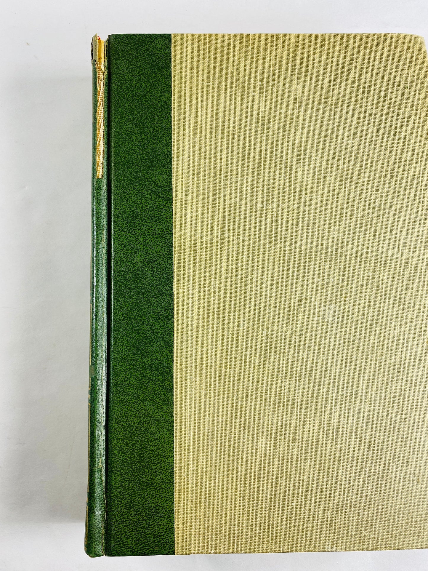 Sherlock Holmes by Sir Arthur Conan Doyle Vintage book circa 1950 Green and gold book decor