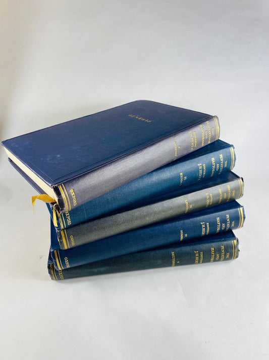 Set of five vintage Jewish books about haftorah printed in 1945