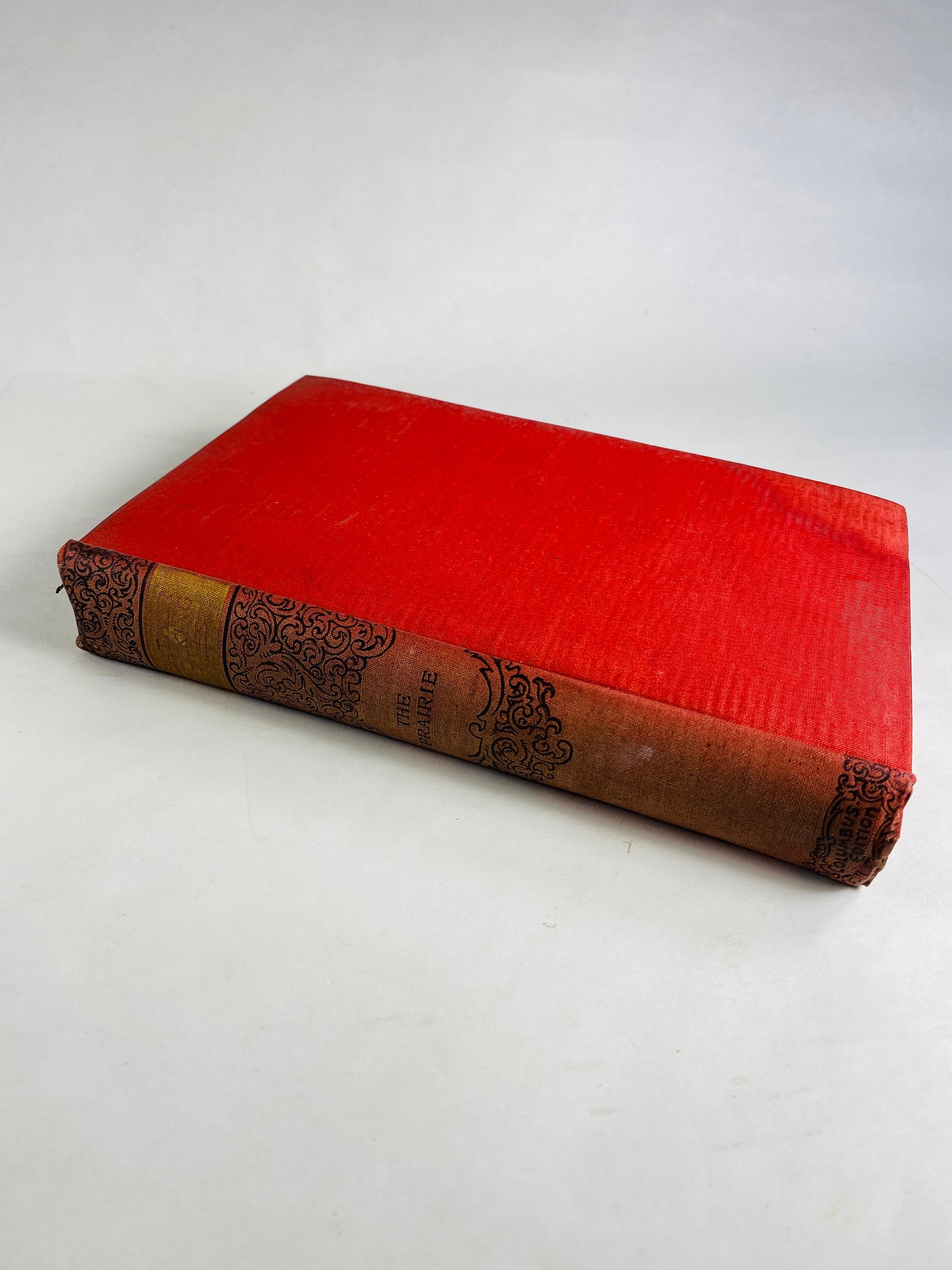 Pathfinder and the Prarie by James Fenimore Cooper circa 1900 red vintage book with gold embossing The New Columbus Series