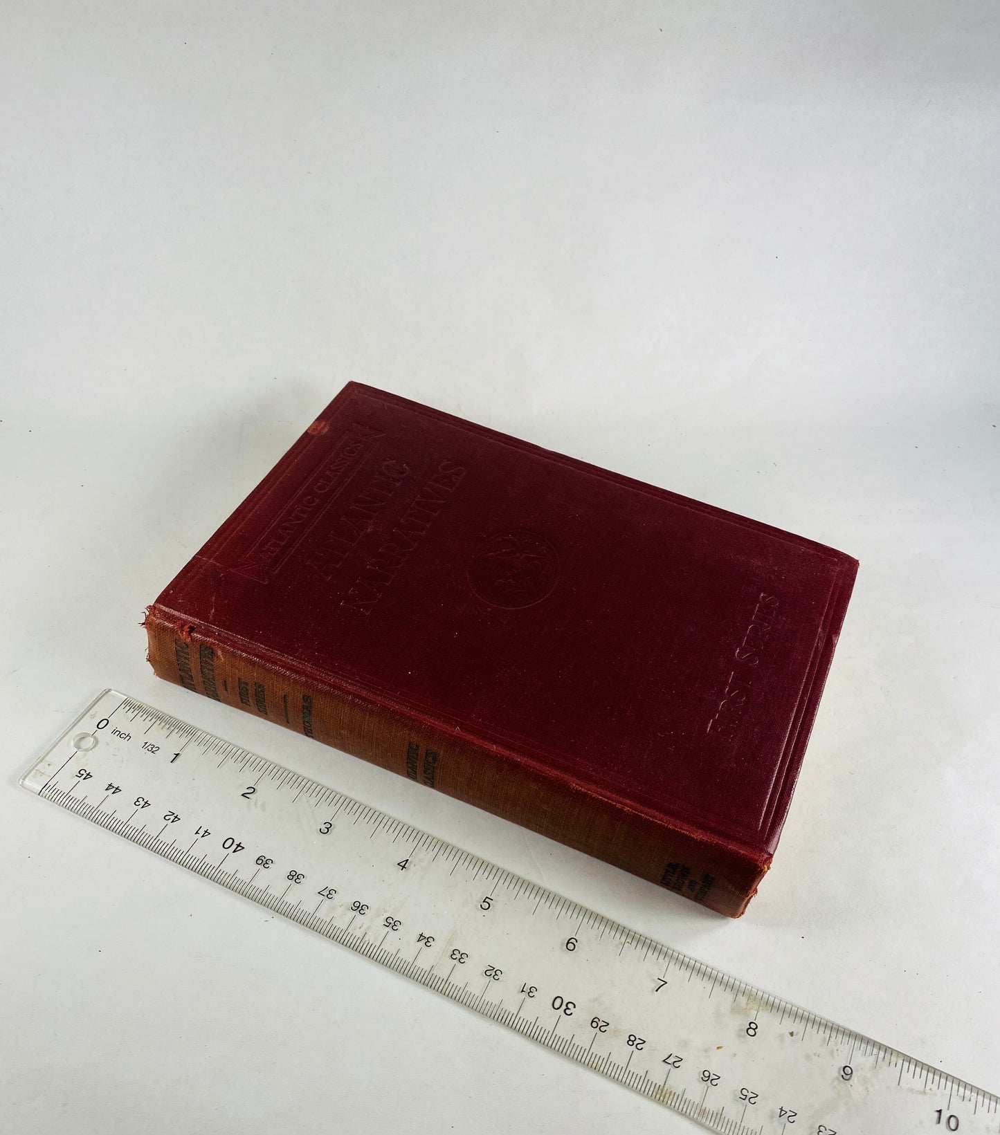 Charles Swain Thomas vintage red book of short stories circa 1927 antique bookshelf decor Atlantic Narratives