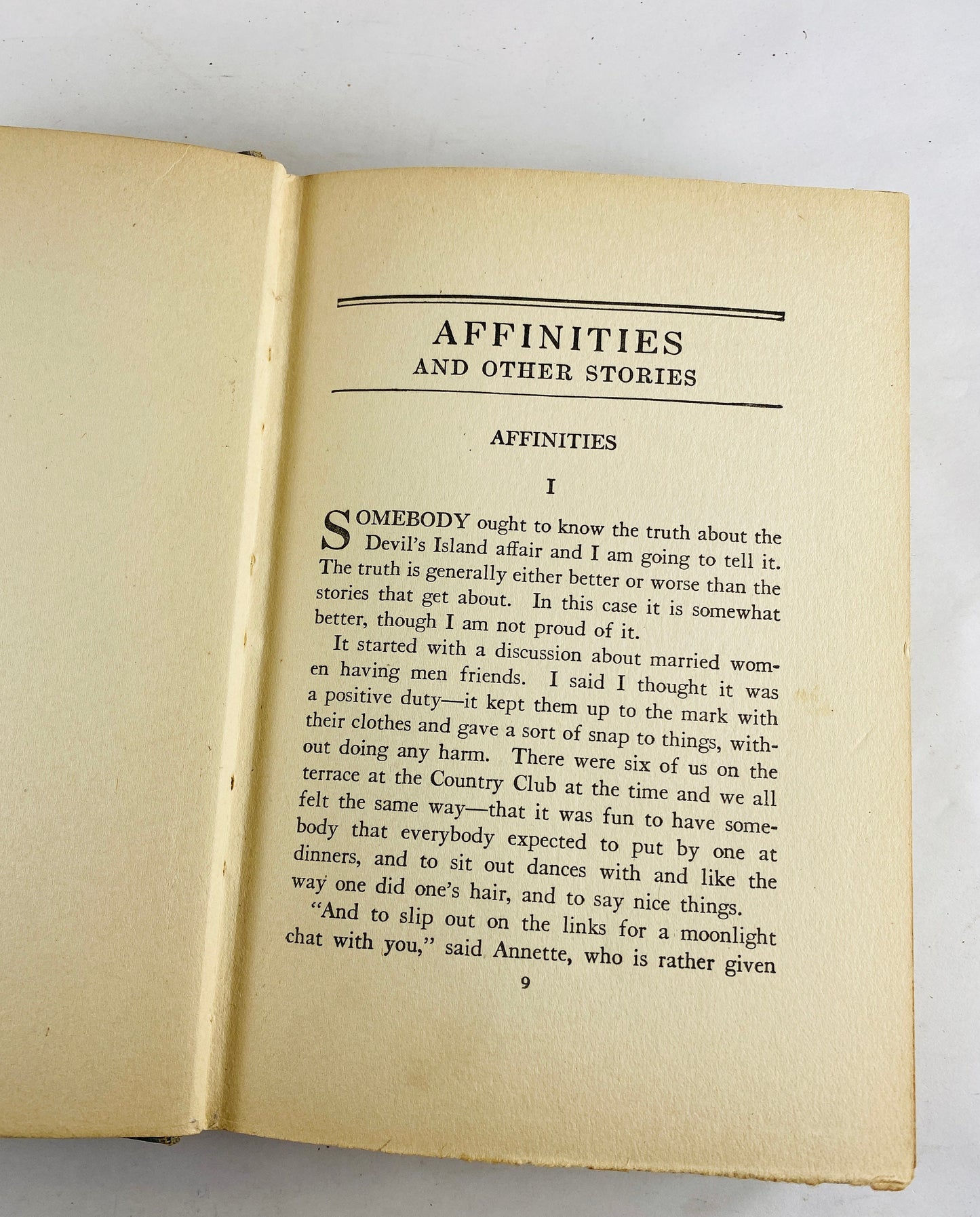 1920 Affinities by Mary Roberts Rinehart. Antique crime book by the American Agatha Christie! Blue vintage home bookshelf decor. Mystery