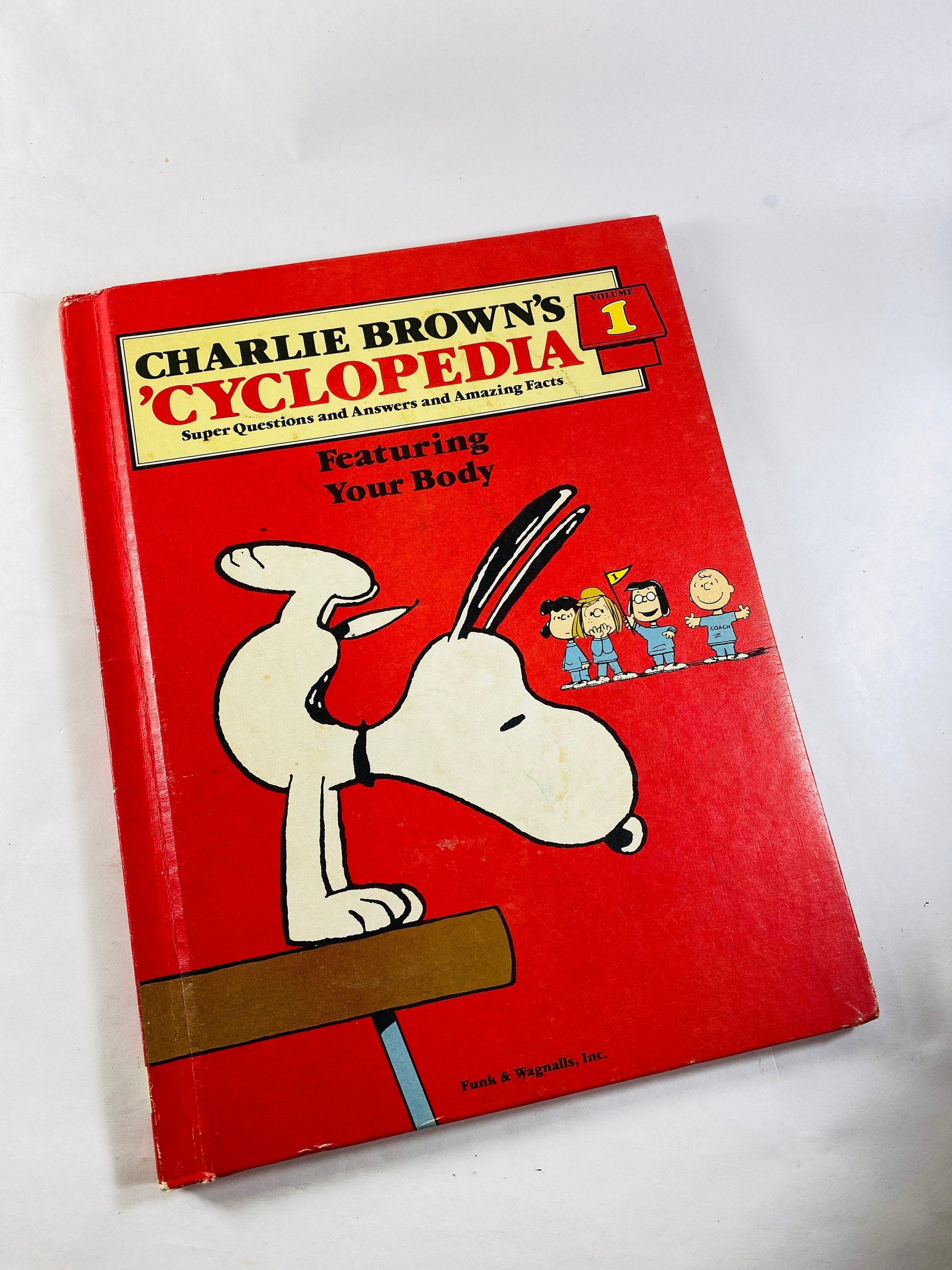 Vintage Charlie Brown Encyclopedia Book Series Charles Schultz Snoopy Featuring Your Body