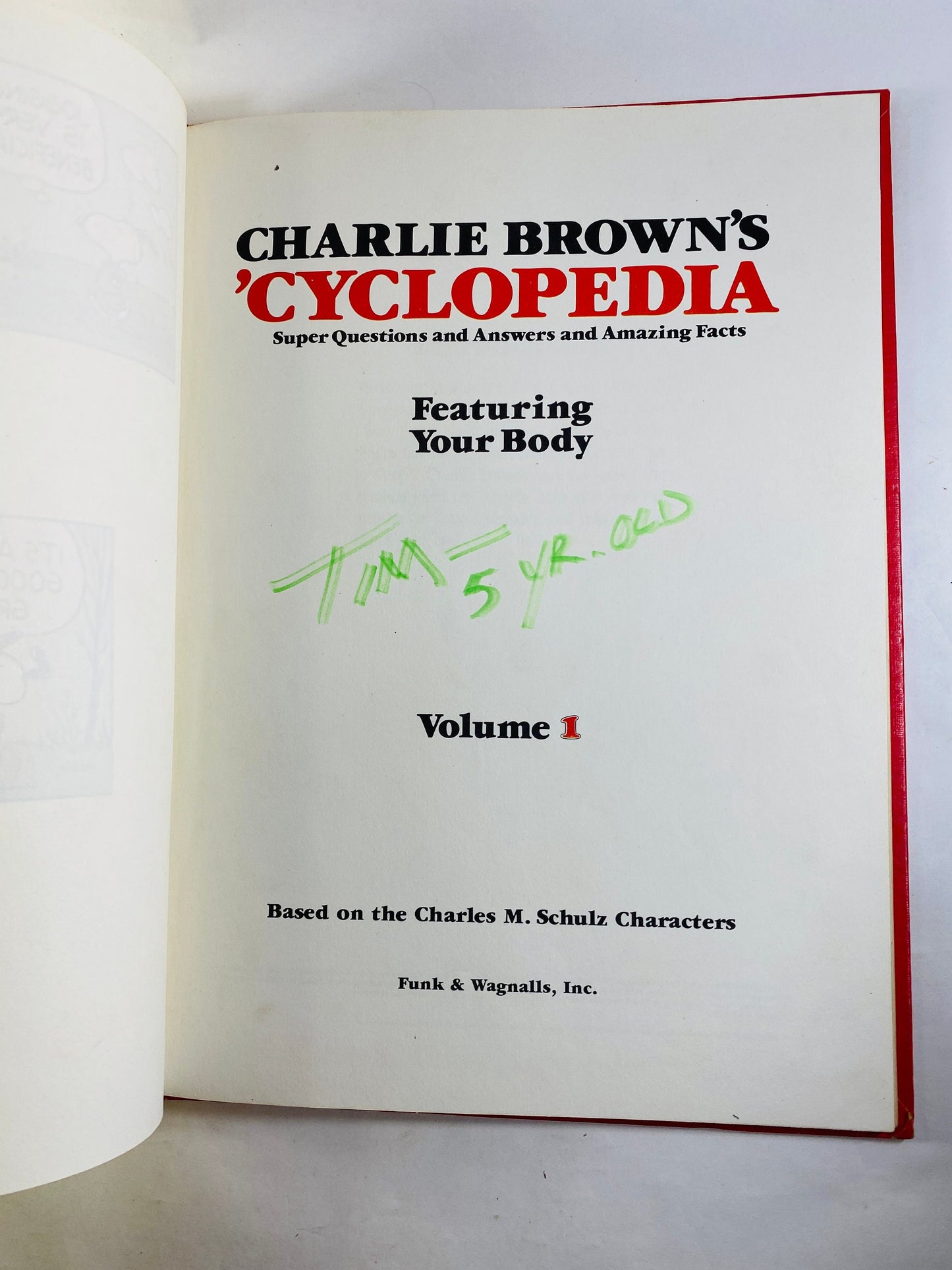 Vintage Charlie Brown Encyclopedia Book Series Charles Schultz Snoopy Featuring Your Body