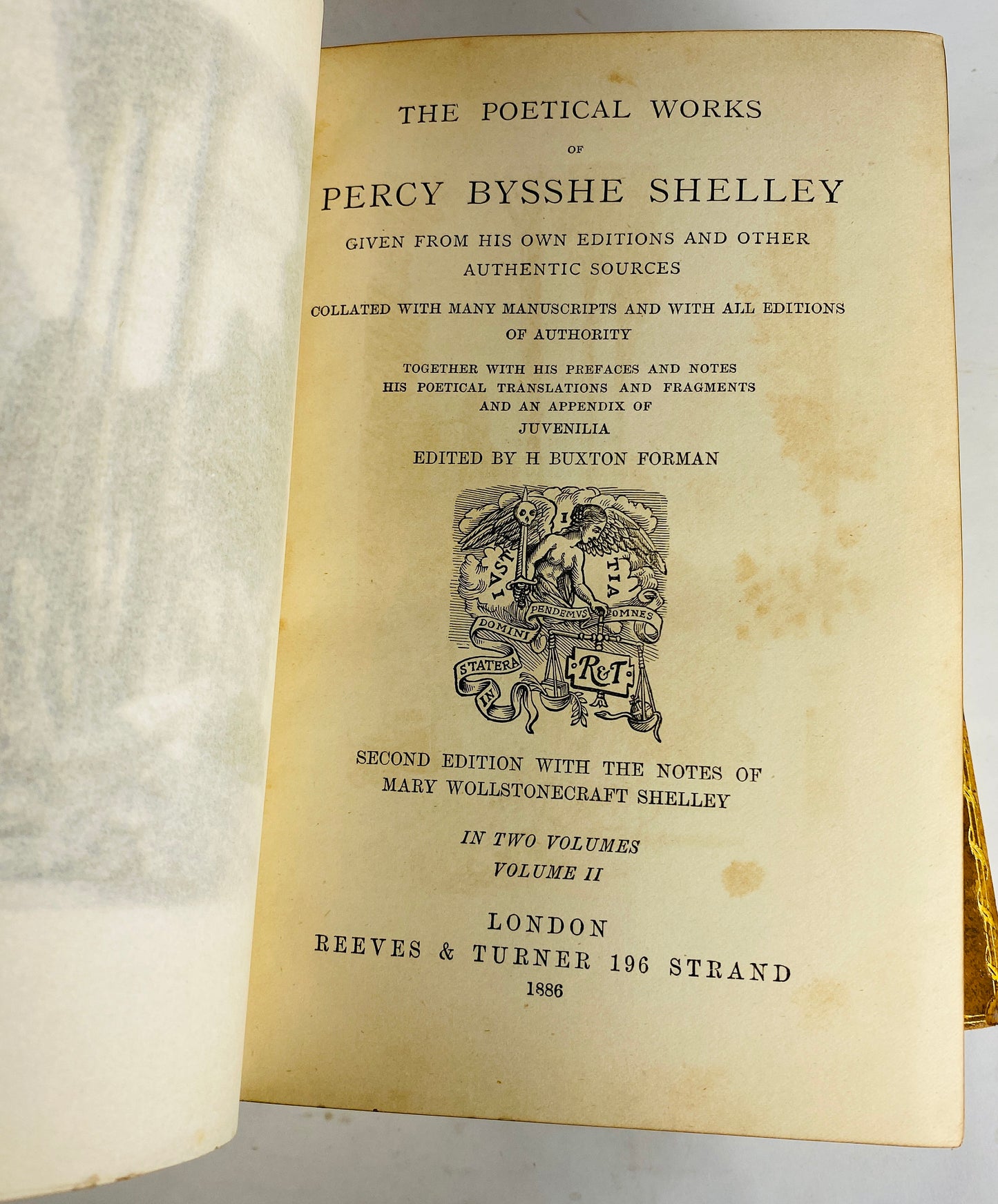 Poetical Works of Percy Bysshe Shelley antique set circa 1886 Vintage poetry books with brown leather, marbeled boards Adonais & other poems