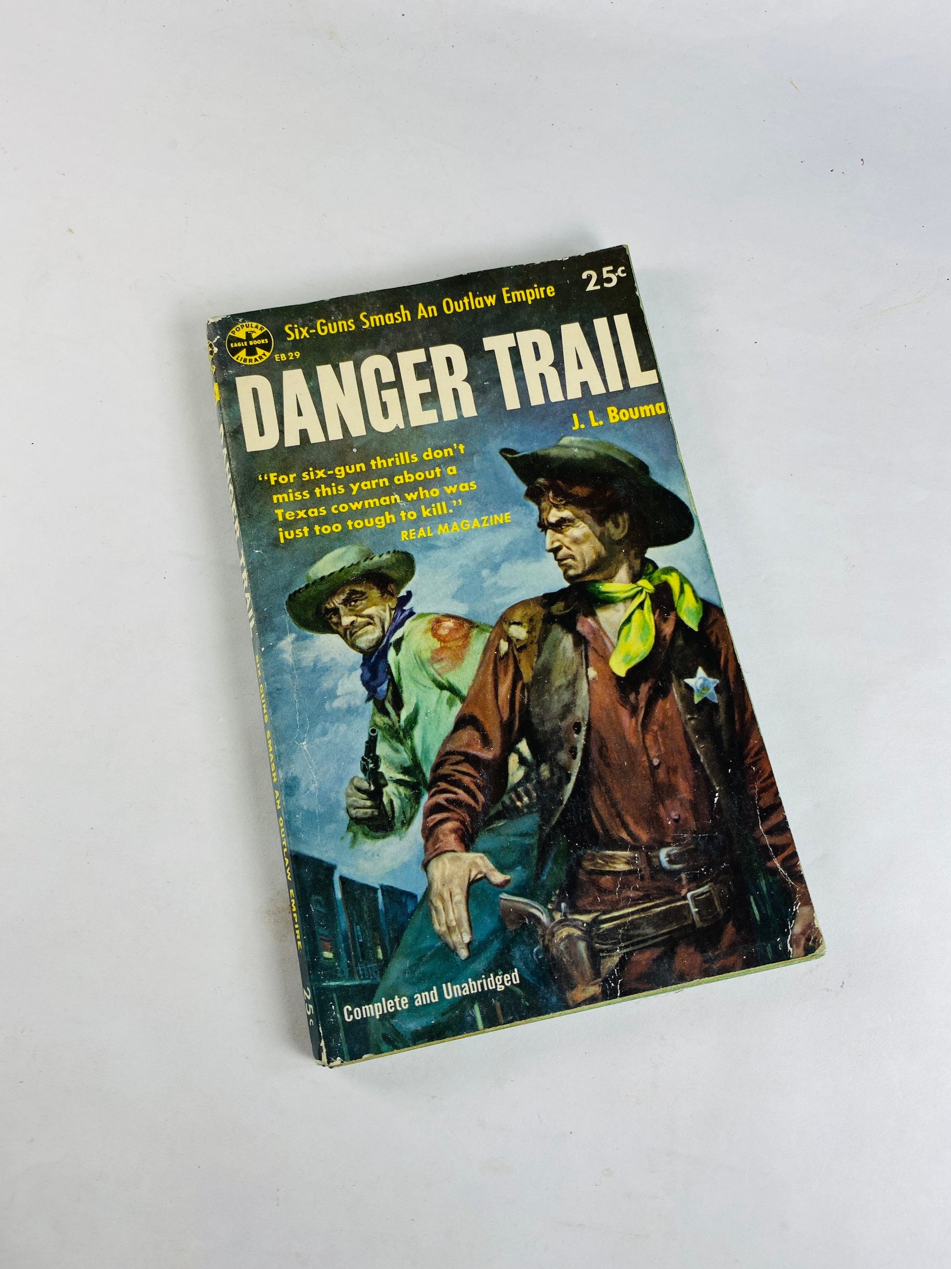 Danger Trail vintage Western paperback book circa 1954 about a Texas ranch and a renegade empire