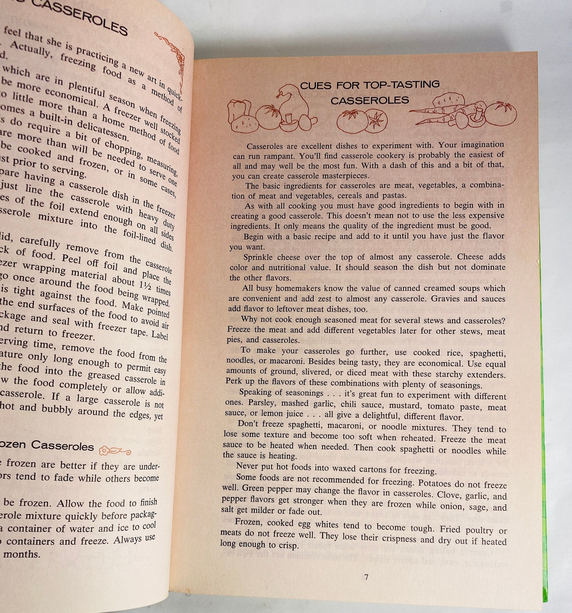 Casseroles and salads vintage Favorite Recipes of America cookbooks circa 1966 kitchen gingham covers retro Prop decor
