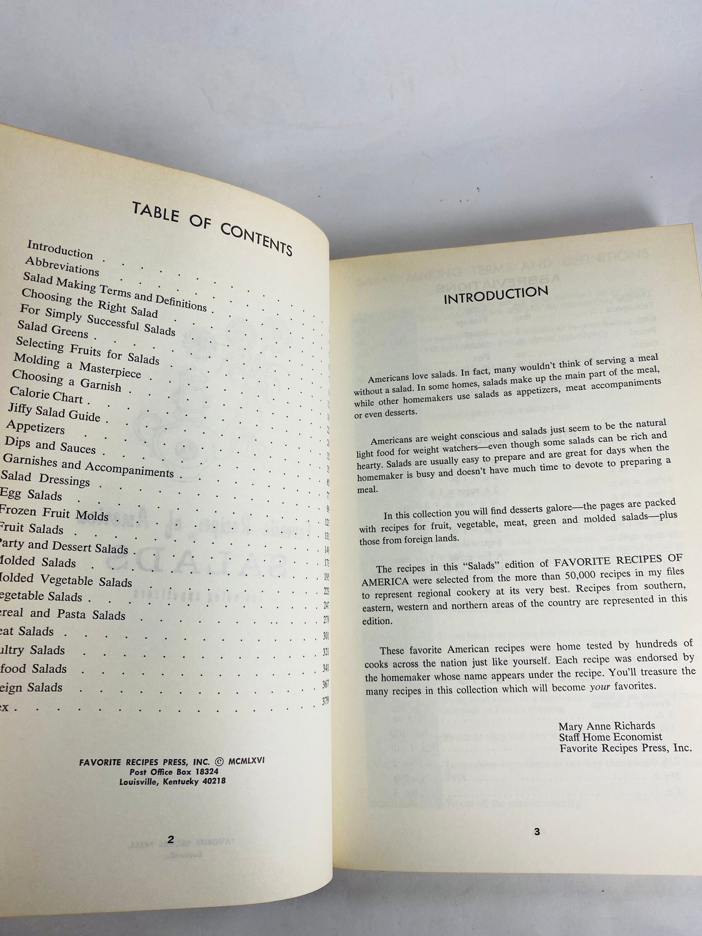 Casseroles and salads vintage Favorite Recipes of America cookbooks circa 1966 kitchen gingham covers retro Prop decor