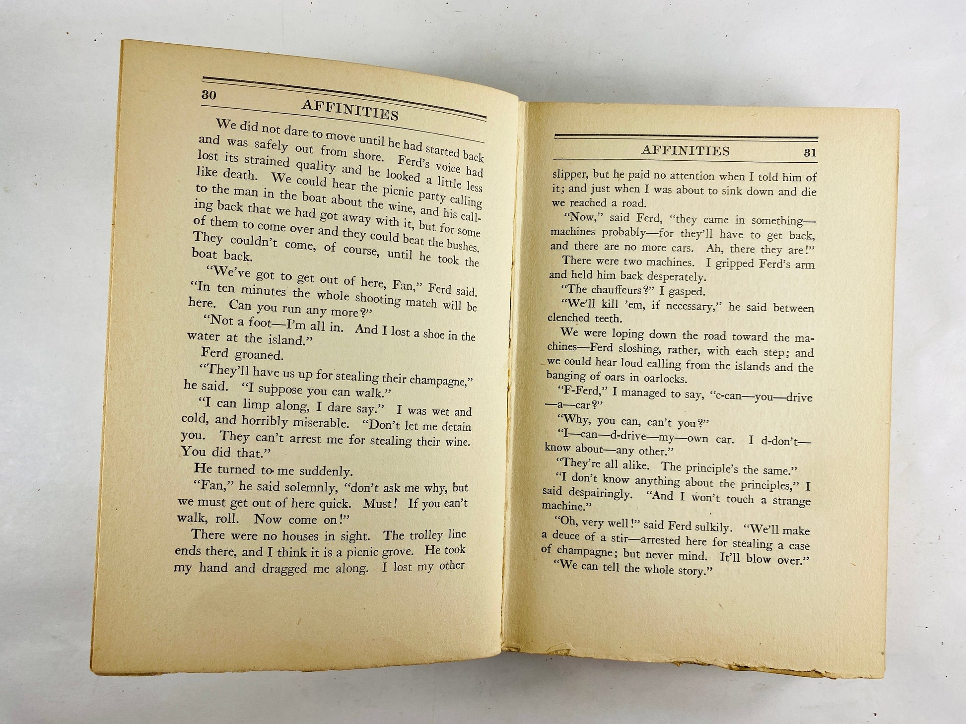 1920 Affinities by Mary Roberts Rinehart. Antique crime book by the American Agatha Christie! Blue vintage home bookshelf decor. Mystery