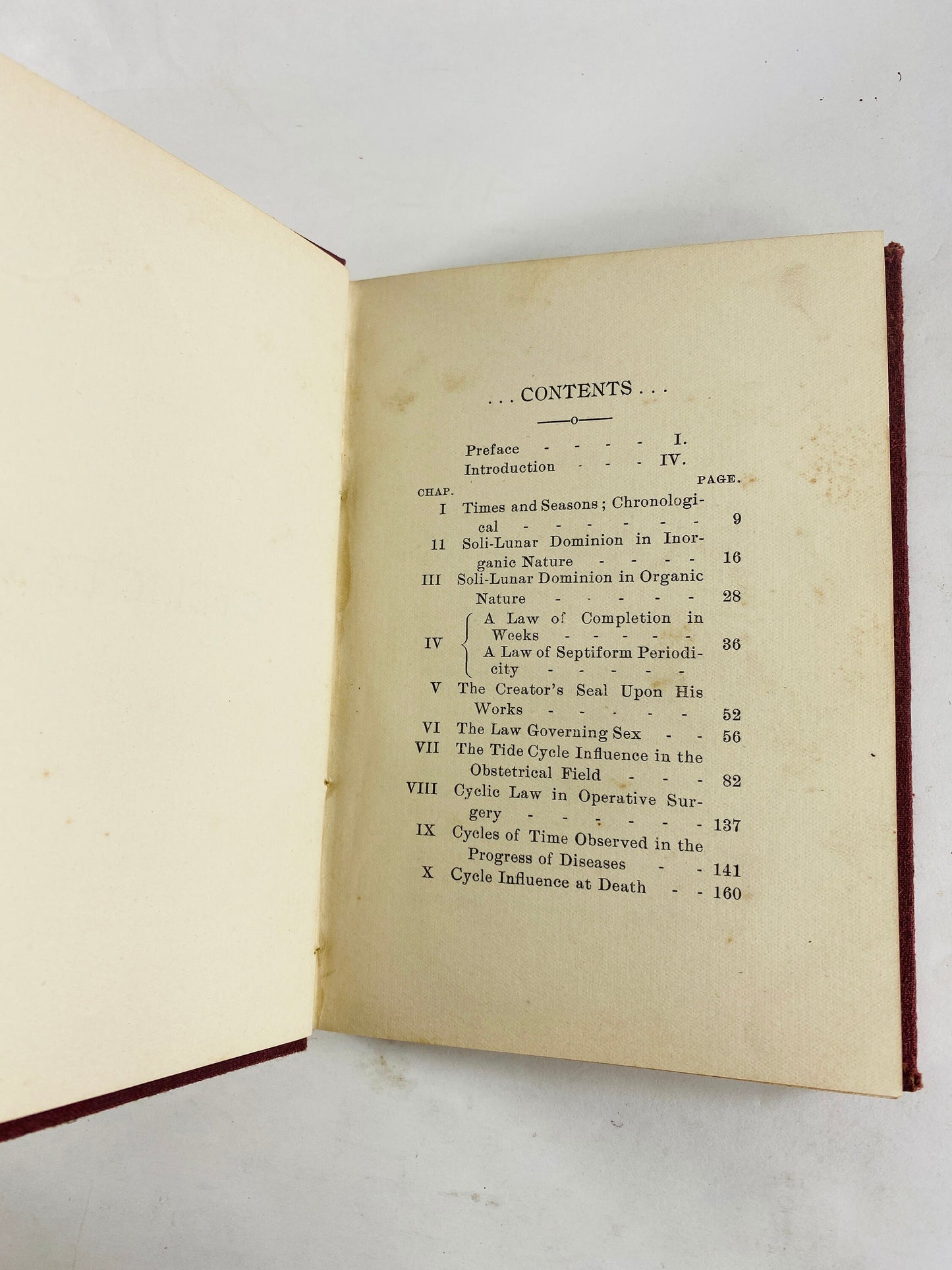 Cyclic Law vintage FIRST EDITION medical book by Thomas Reed circa 1898 about the planets and the Sex Cycle Doctor office bookshelf antique