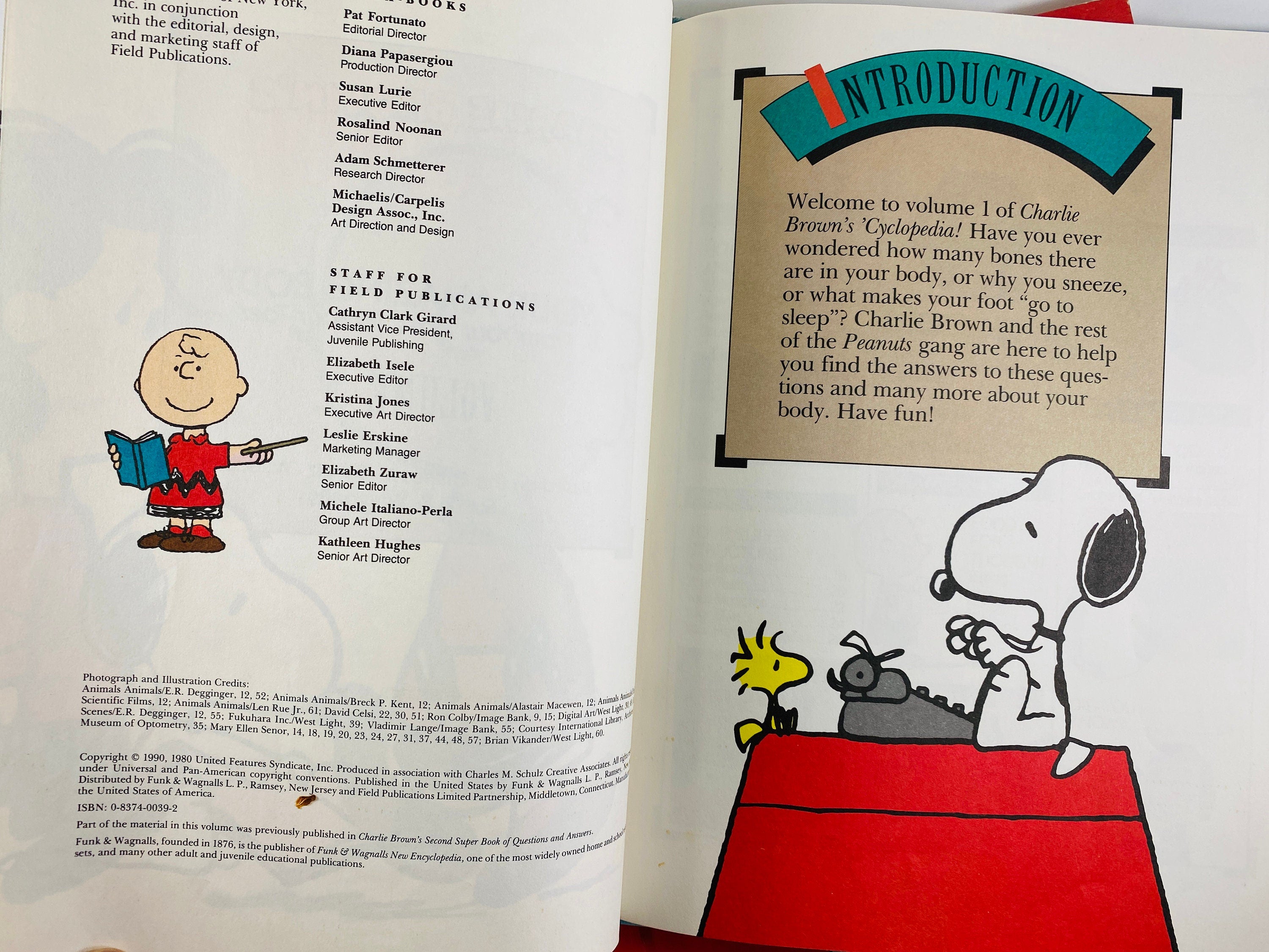 Vintage Charlie Brown Encyclopedia Book Series Charles Schultz Snoopy  Featuring Your Body