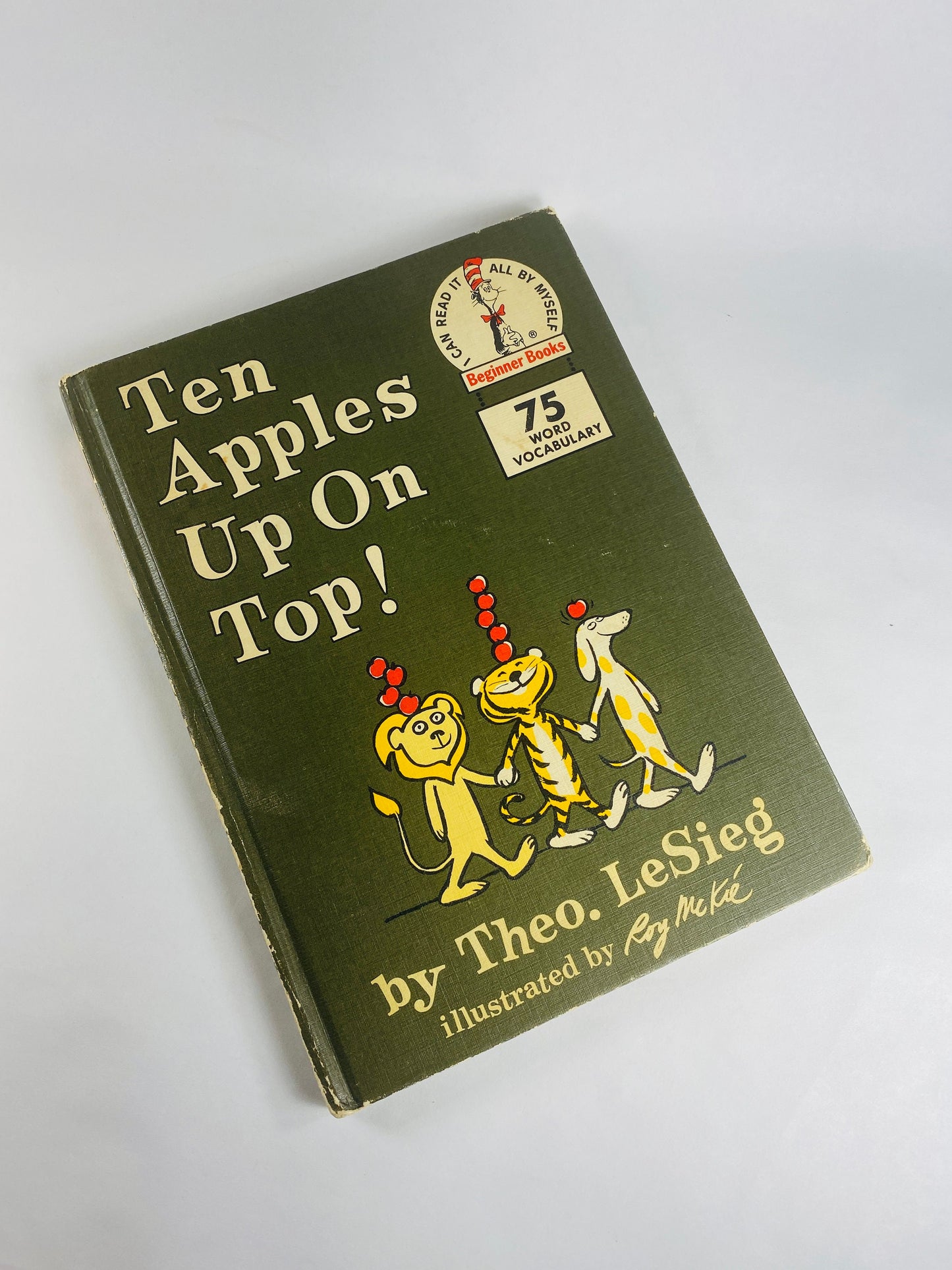 Ten Apples Up on Top vintage Dr Seuss book circa 1961 by Theodor Geisel collectible children's book early beginning reader