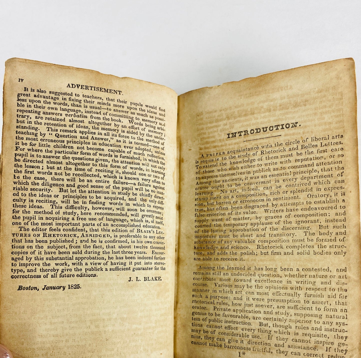 1830 Hugh Blair antique book of Sermons, Lectures & Rhetoric Minister of the Church of Scotland, Edinburgh professor Christian