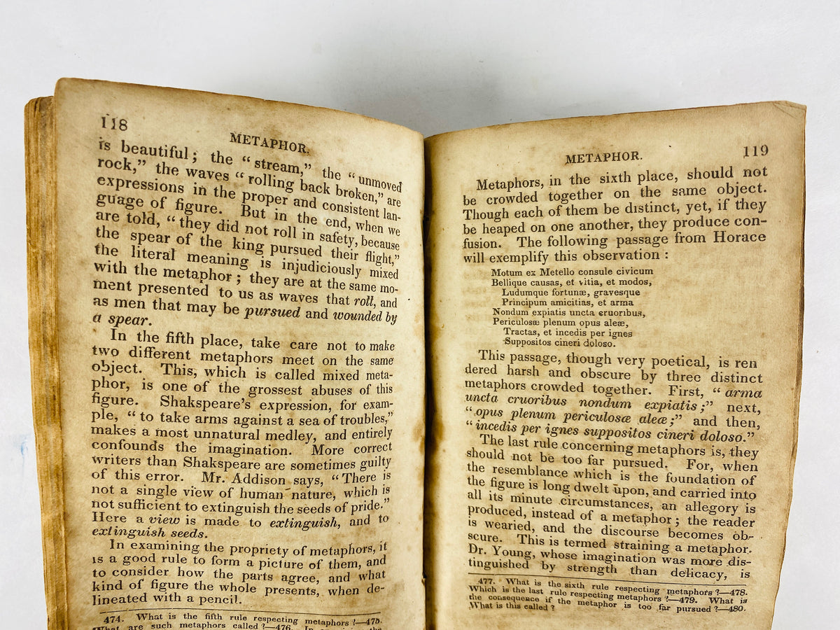 1830 Hugh Blair antique book of Sermons, Lectures & Rhetoric Minister of the Church of Scotland, Edinburgh professor Christian