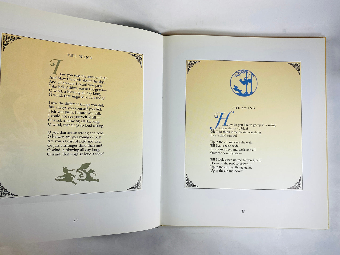 Leaves from Child's Garden of Verses vintage book by Robert Louis Stevenson illustrated by Donna Green charming sentimental decorative gift