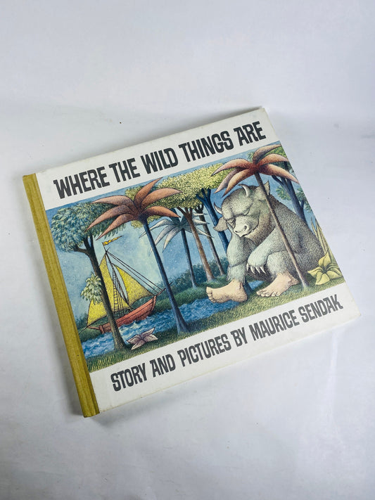 Where the Wild Things Are vintage children's book by Maurice Sendak circa 1991 25th Anniversary EDITION Caldecott Medal