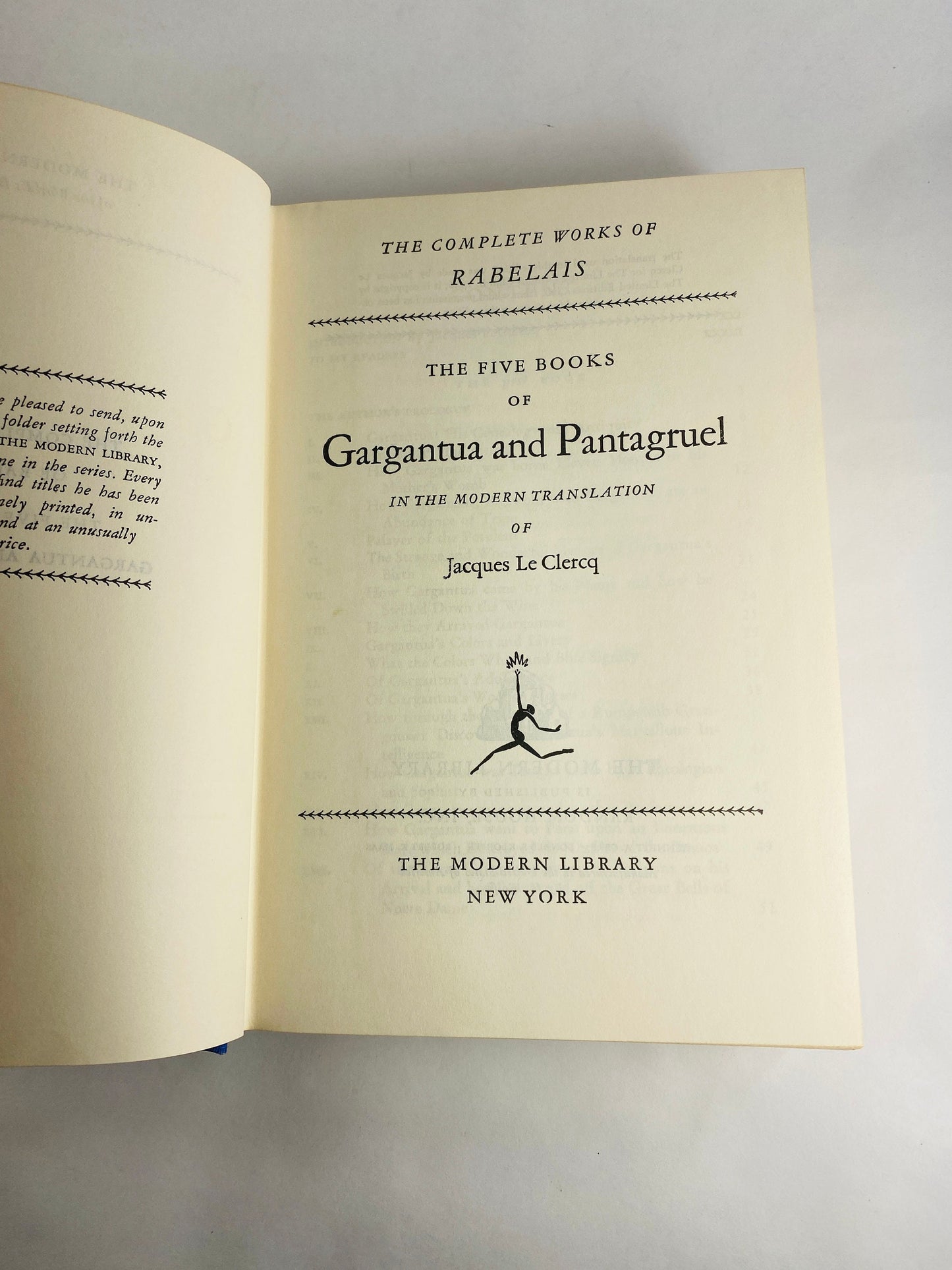 1932 Rabelais Complete Works vintage Modern Library Giant book Five Books of Gargantua and Pantagruel