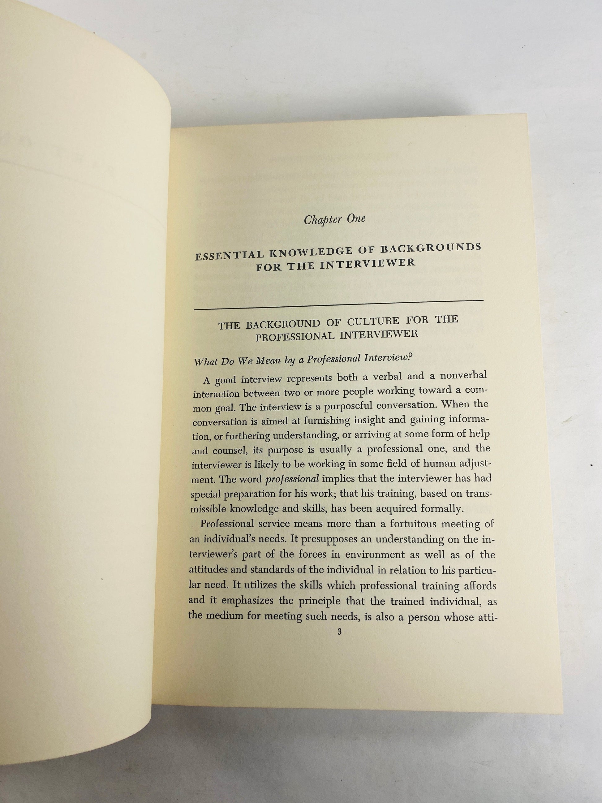 Essentials in Interviewing for the Interviewer vintage book by Anne Fenlason circa 1952. Career guidance and skills