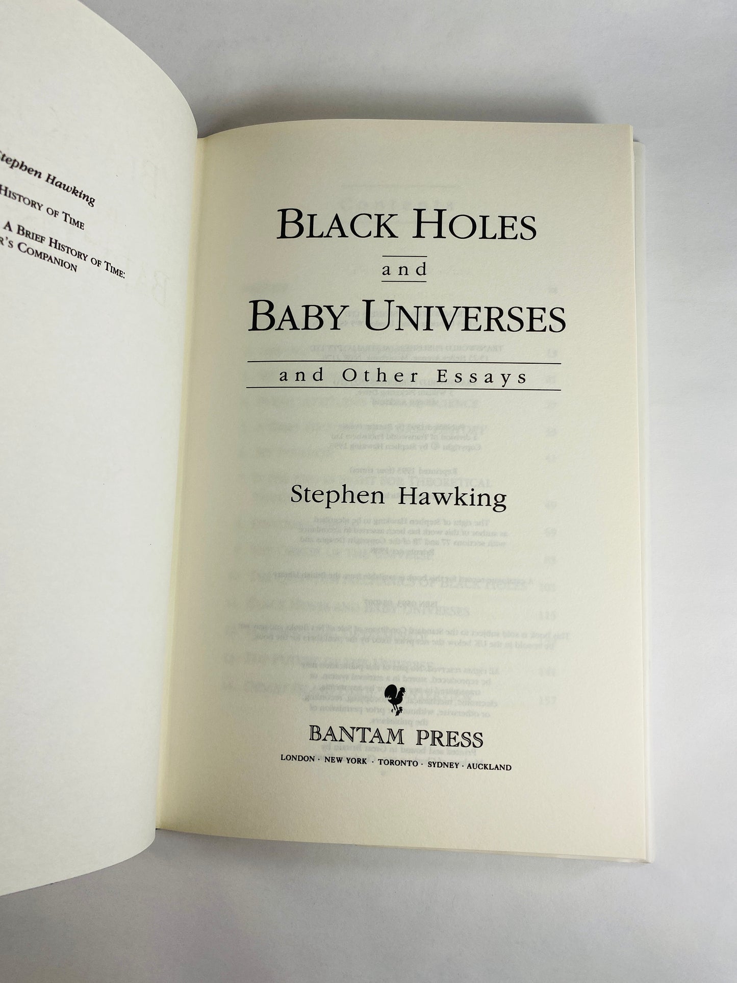 Stephen Hawking Black Holes and Baby Universes Vintage book circa 1993 Astronomy science