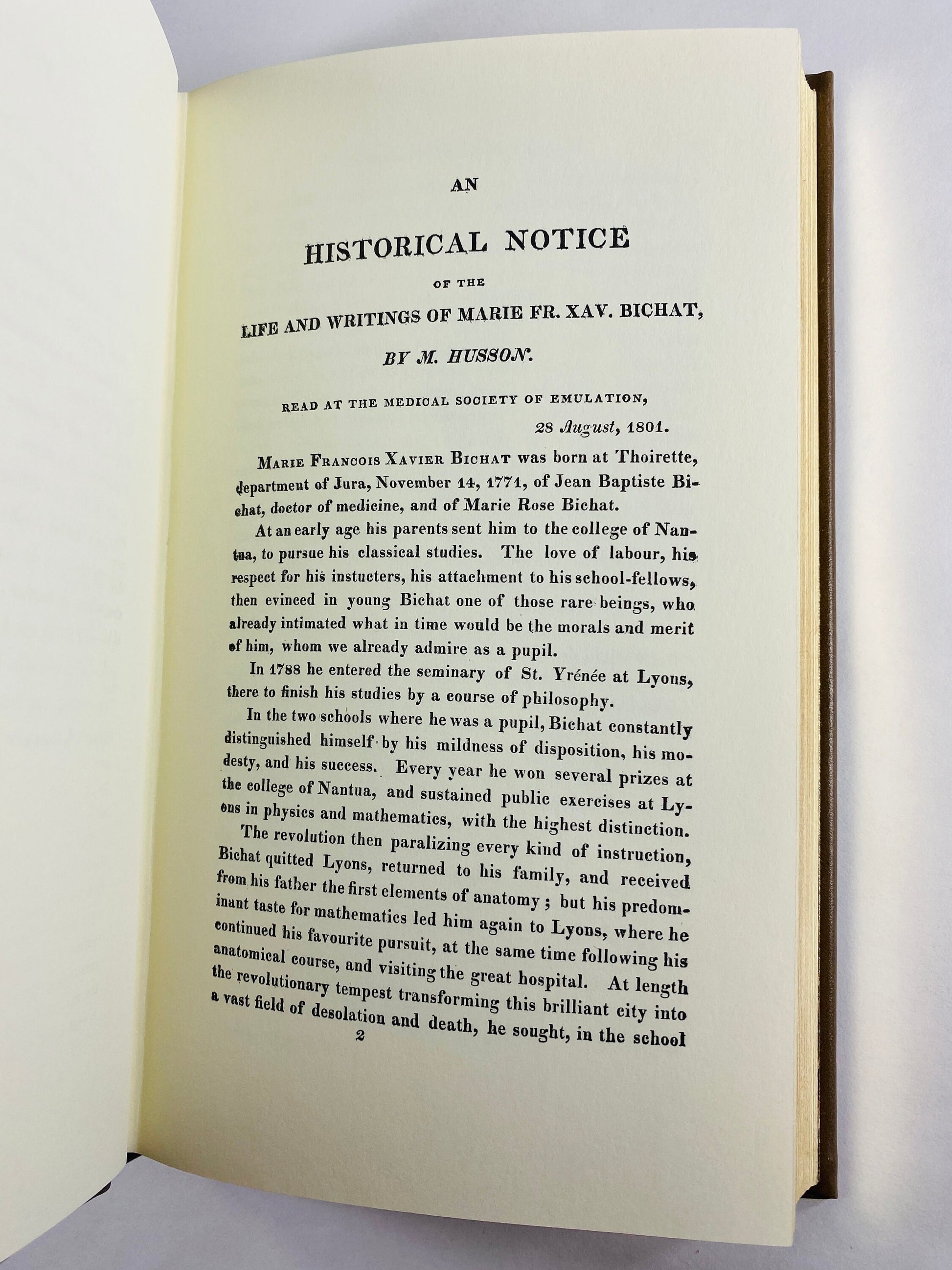 Treatise on the Membranes vintage book GORGEOUS rich brown leather cover embossed gold Xav Bichat Surgery Medicine Physician Doctor