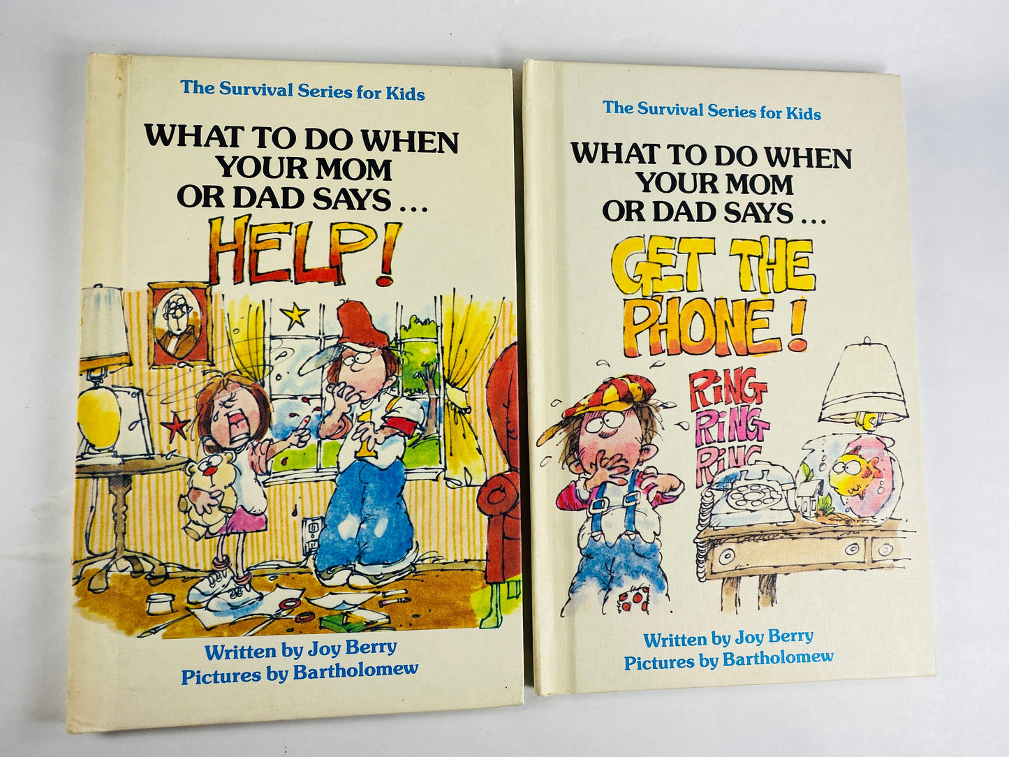 1983 Help Me Be Good Series for Kids by Joy Berry set of 2 vintage books. Gen X telephone gift decor lot. white elephant Stocking stuffer
