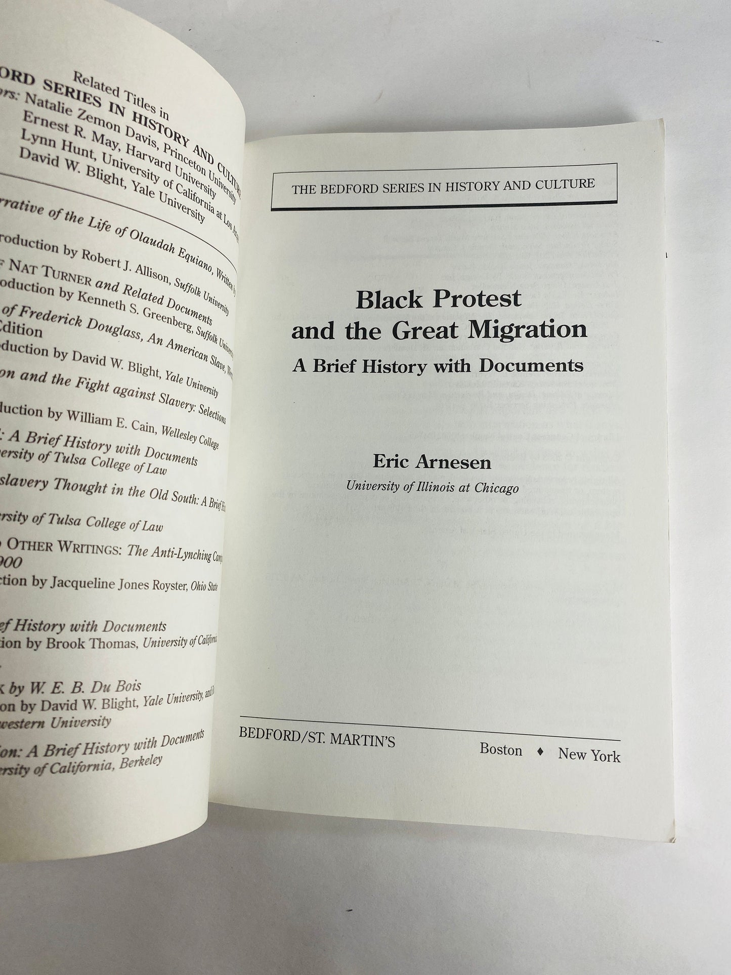 Black Protest and the Great Migration vintage paperback book by Eric Arnesen about the history of race and labor