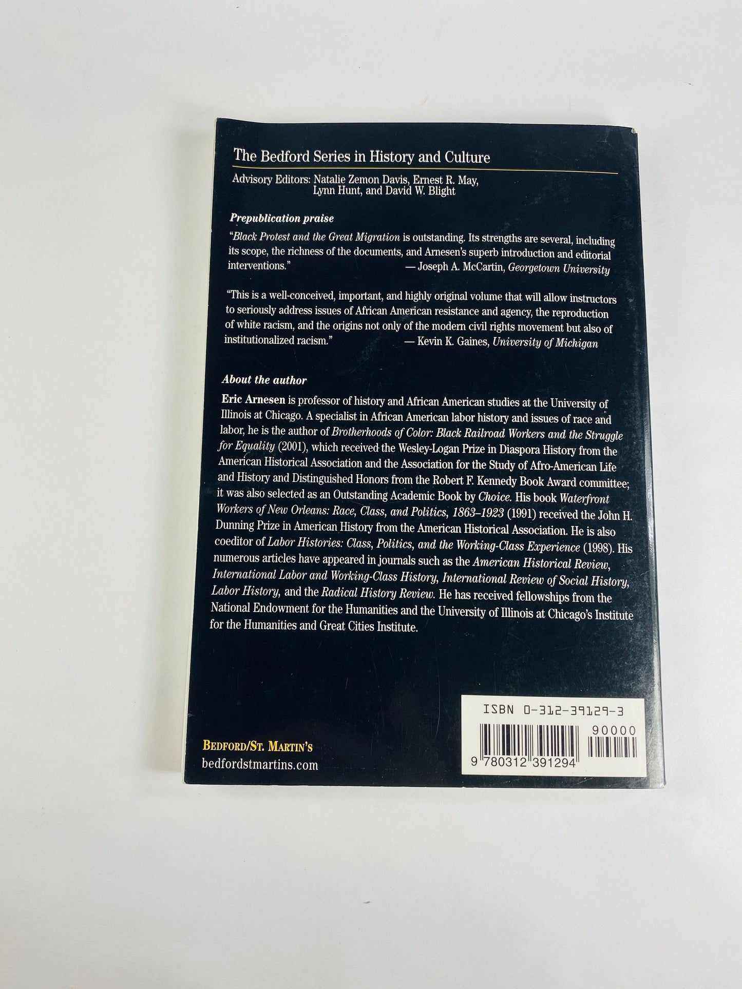 Black Protest and the Great Migration vintage paperback book by Eric Arnesen about the history of race and labor