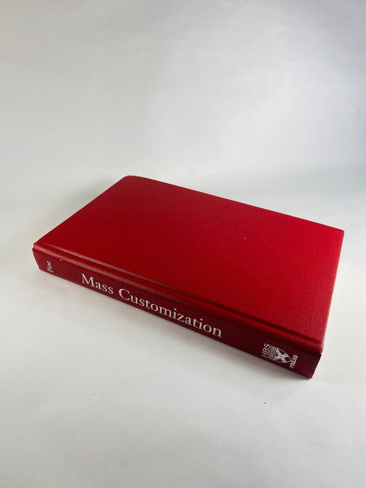 Mass Customization vintage Business Competition book by Joseph Pine circa 1993 Red home bookshelf decor Harvard Business School