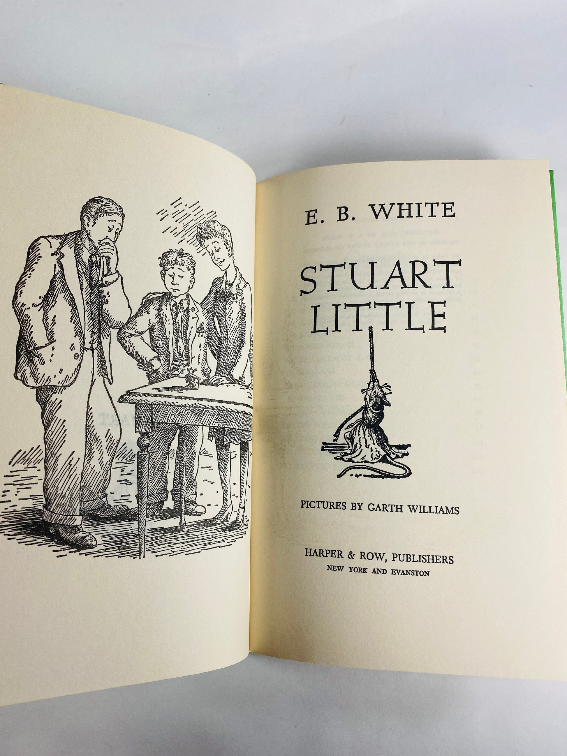 Stuart Little vintage book by EB White EARLY PRINTING illustrator Garth Williams circa 1945, same year as First Edition. Book Club Edition