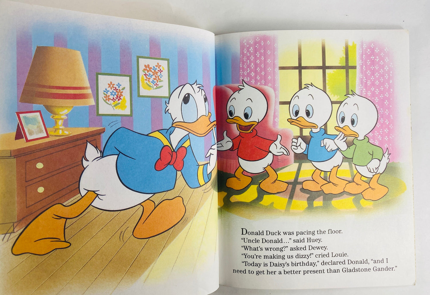 1987 Donald Duck vintage Little Golden Book by Walt Disney Some Ducks have all the Luck Stocking stuffer children gift