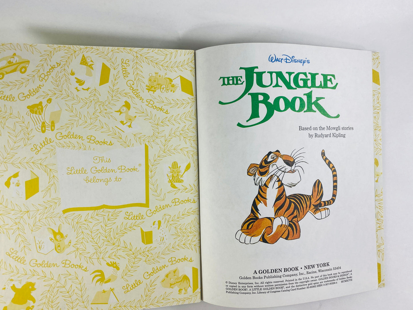 Jungle Book vintage Little Golden Book by Walt Disney Children's stocking stuffer gift