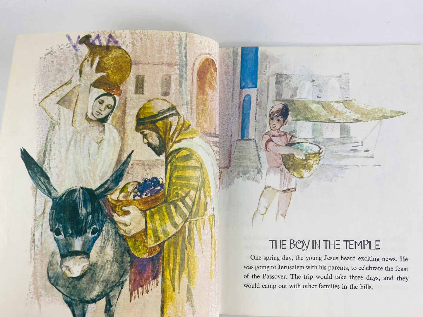 Stories of Jesus vintage Little Golden Book circa 1978. Stocking stuffer children's Christmas gift.