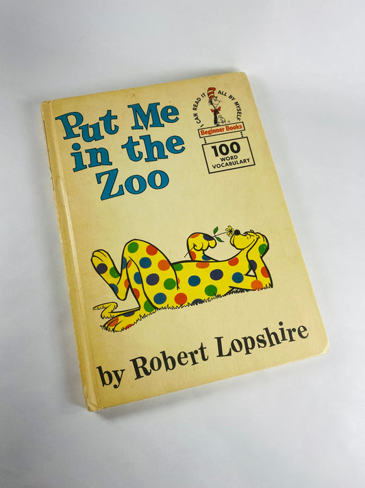 Put Me in the Zoo by Robert Lopshire vintage book by Dr Seuss circa 1960 Beginner Reader Book Club Edition