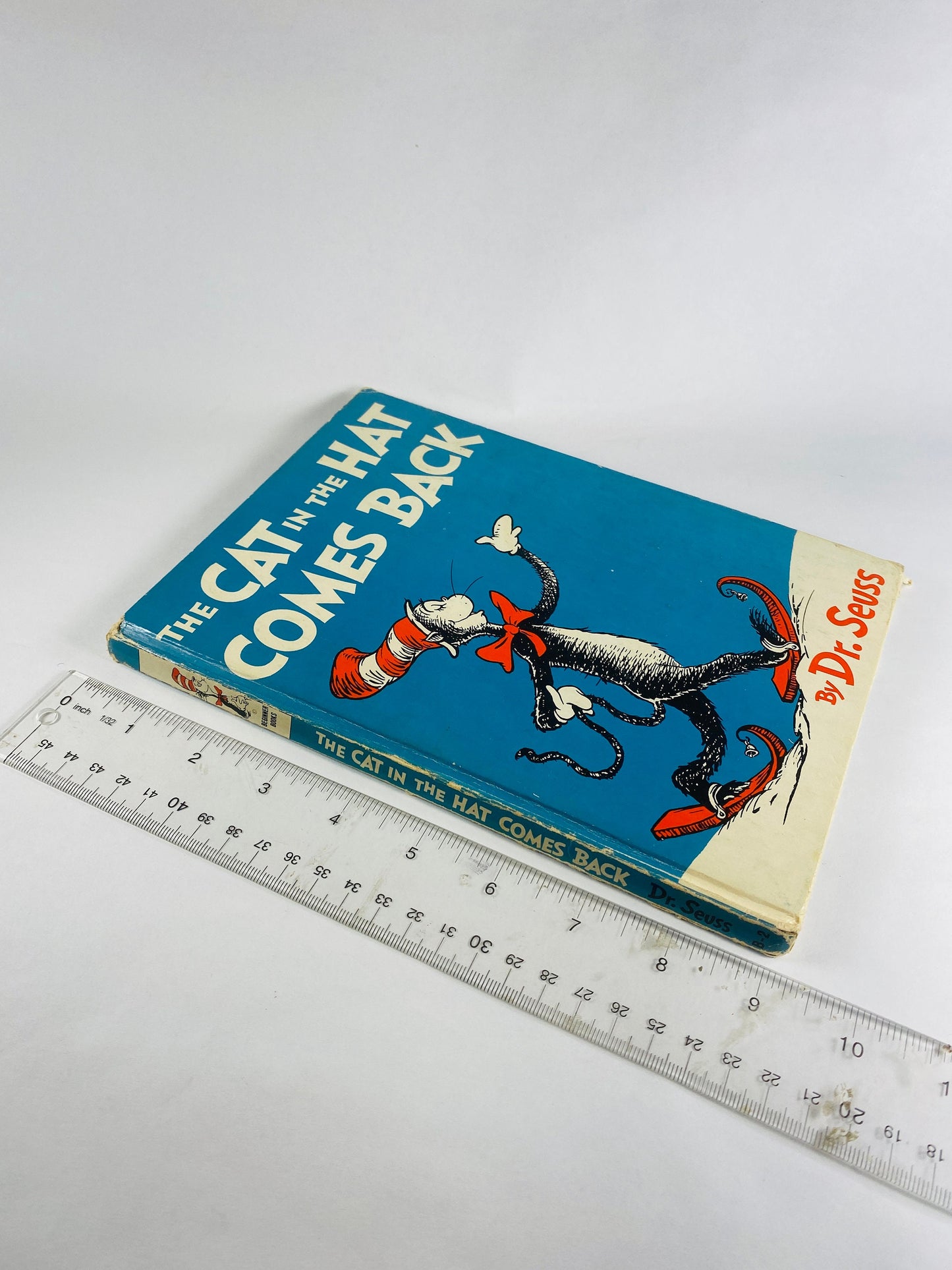 FIRST EDITION Dr Seuss Cat in the Hat Comes Back Vintage collectible book pictoral boards circa 1958.