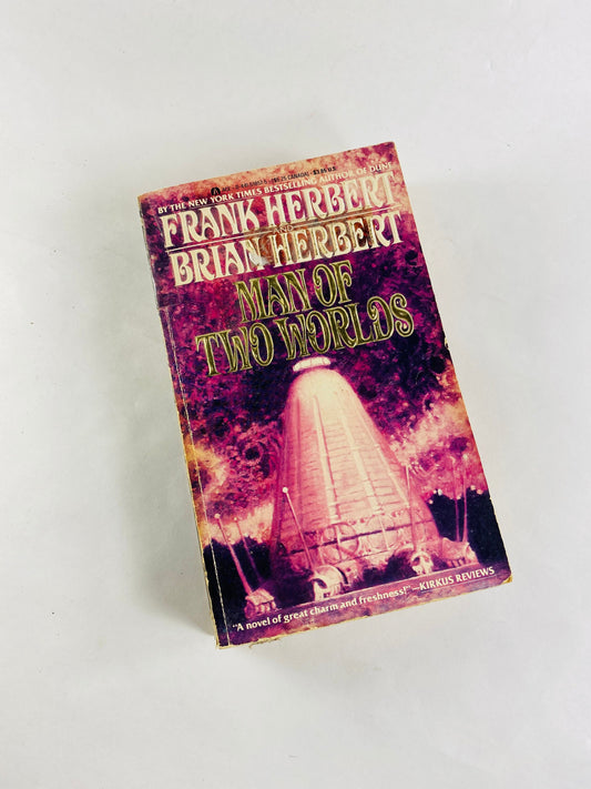 Man of Two Worlds vintage paperback book by Frank Herbert circa 1987 Scifi story set on Earth about being watched and manipulated by aliens