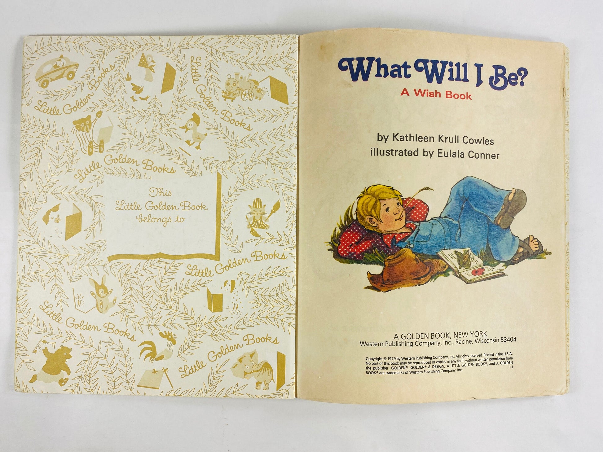 What Will I Be vintage Little Golden Book circa 1979 FIRST EDITION Wish Book by Kathleen Krull Cowles Christmas stocking stuffer