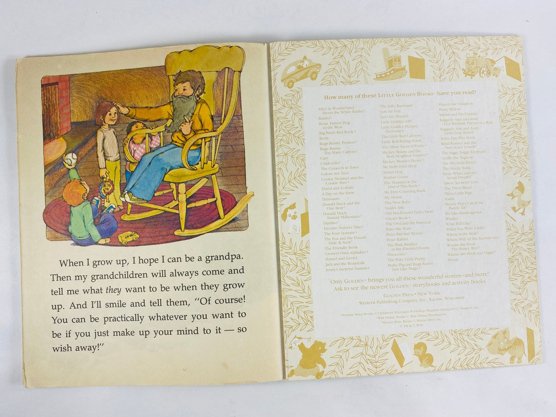 What Will I Be vintage Little Golden Book circa 1979 FIRST EDITION Wish Book by Kathleen Krull Cowles Christmas stocking stuffer