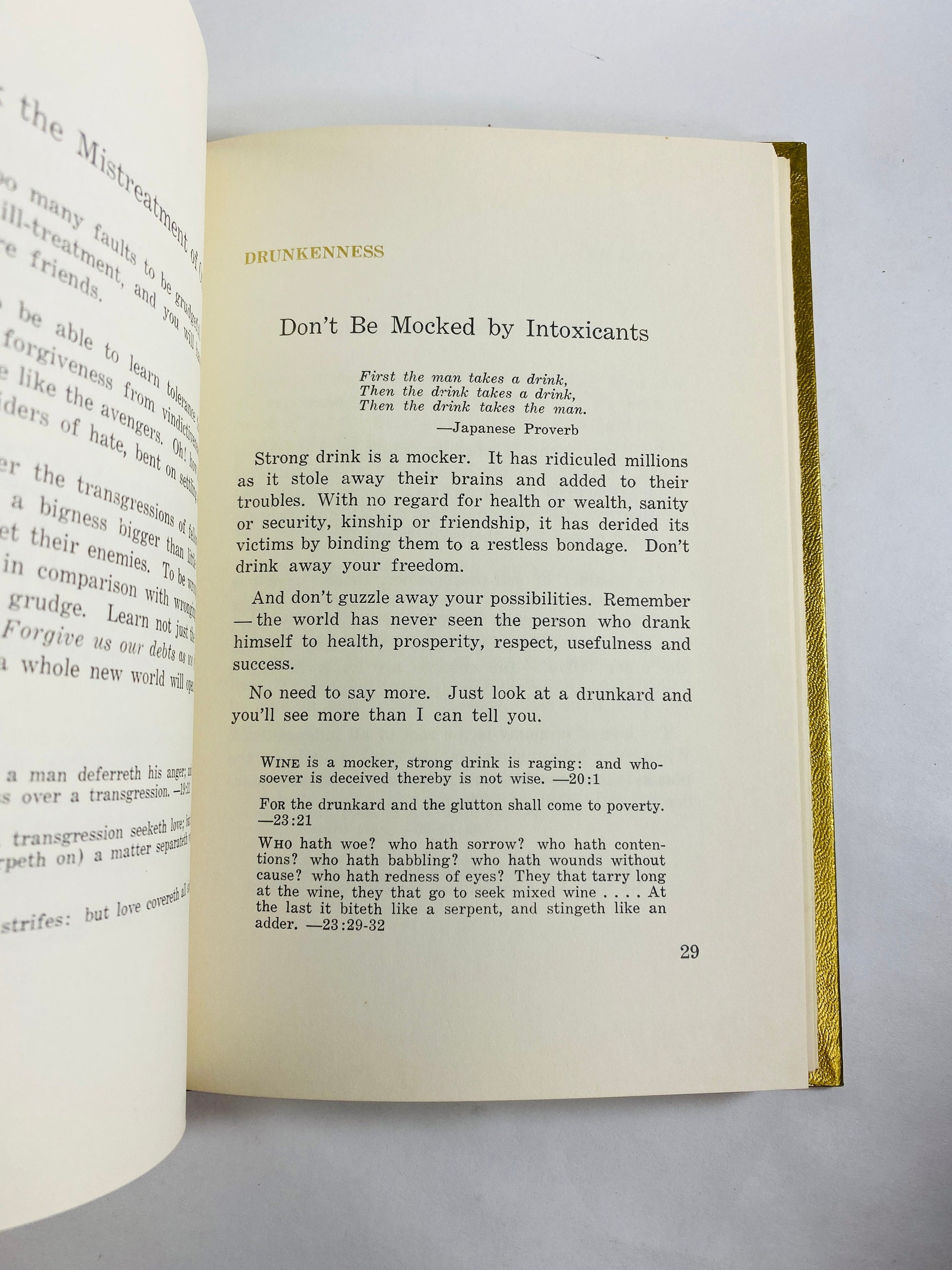 1974 Christian vintage book Thoughts of Gold in Words of Silver by Brownlow GORGEOUS binding New Testament Jesus Christ Valentine's Day