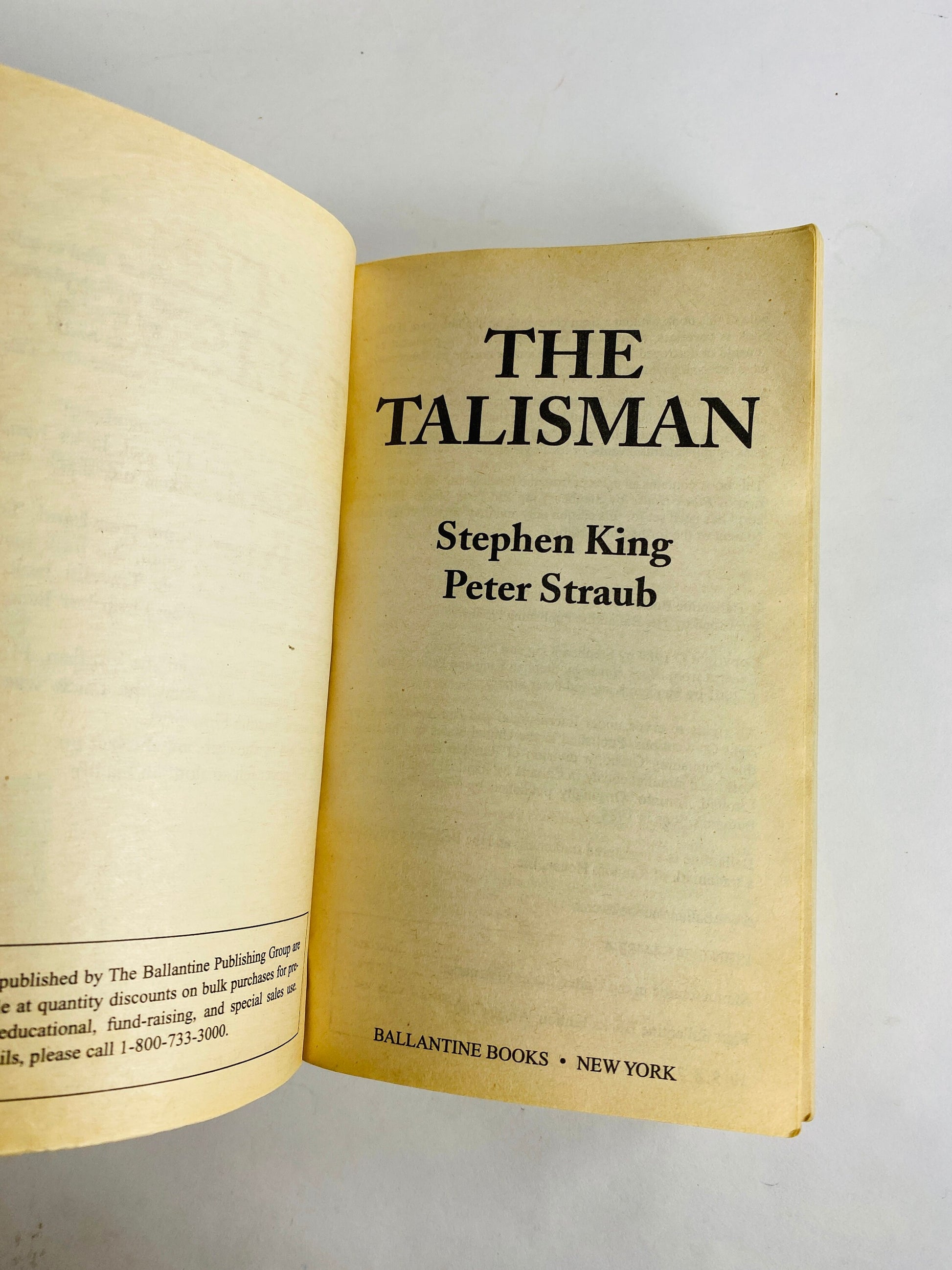 Talisman by Stephen King Peter Straub vintage paperback book circa 2001