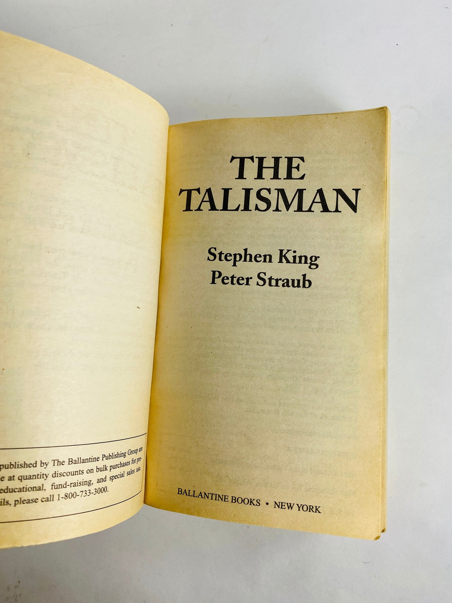 Talisman by Stephen King Peter Straub vintage paperback book circa 2001