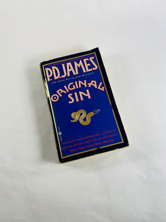 Original Sin by PD James vintage detective novel in the Adam Dalgliesh series FIRST printing paperback book circa 1996.