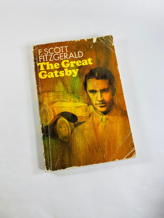 Great Gatsby vintage paperback book by F Scott Fitzgerald circa 1953 Scribner Library Classic Chanukah Christmas gift stocking stuffer