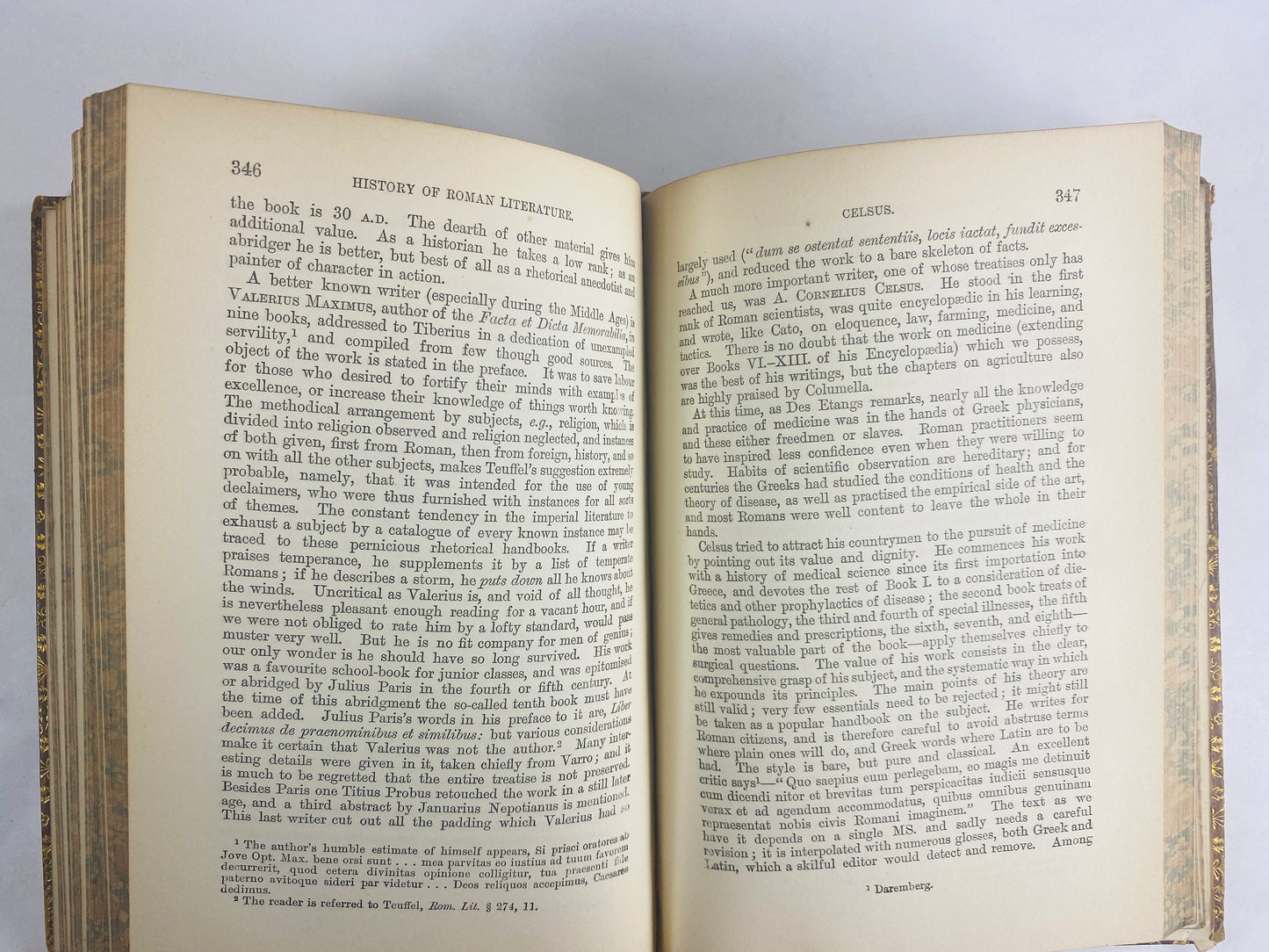 1898 History of Roman Literature Charles Thomas Cruttwell Fine Binding vintage book with gold embossing & embossing Gift