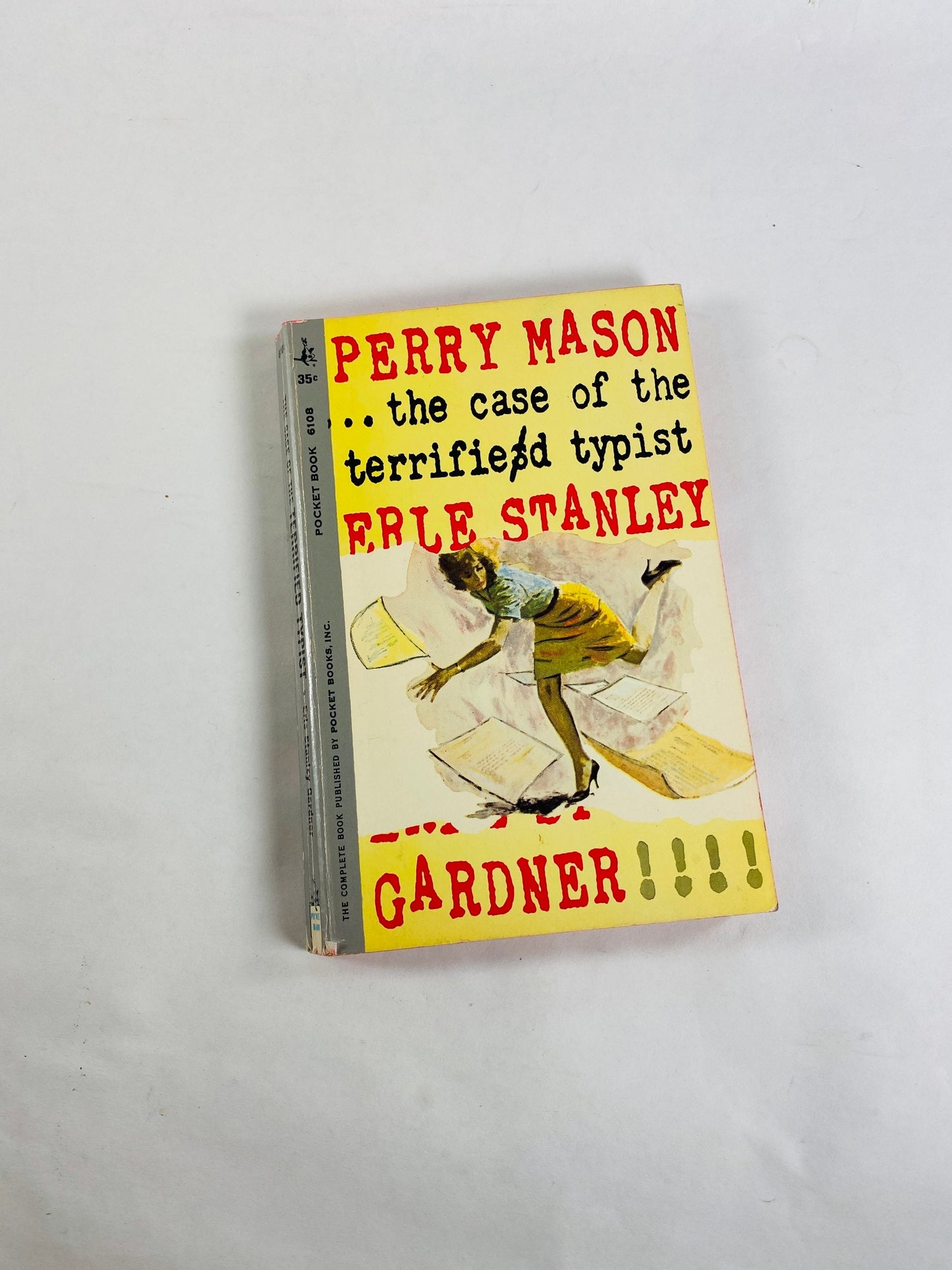 1956 Perry Mason the case of the terrified typist vintage paperback book by Erle Stanley Gardner FIRST PRINTING