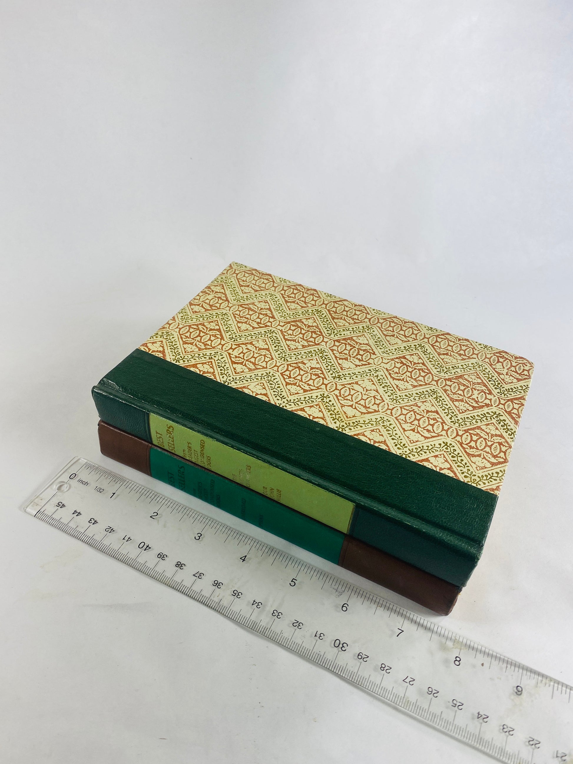 Beautiful Reader's Digest vintage book set lot Rainbow multi-colored lot circa 1970s featuring patterned covers. Home decor instant library