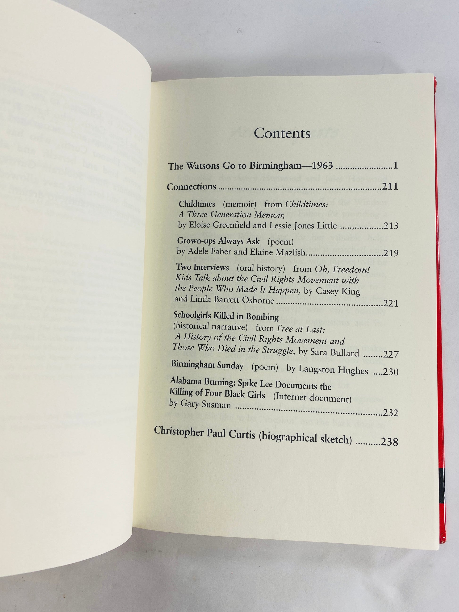 Watsons go to Birmingham vintage book Christopher Paul Curtis 1995 historical-fiction novel about a family in 1963 Civil Rights Movement