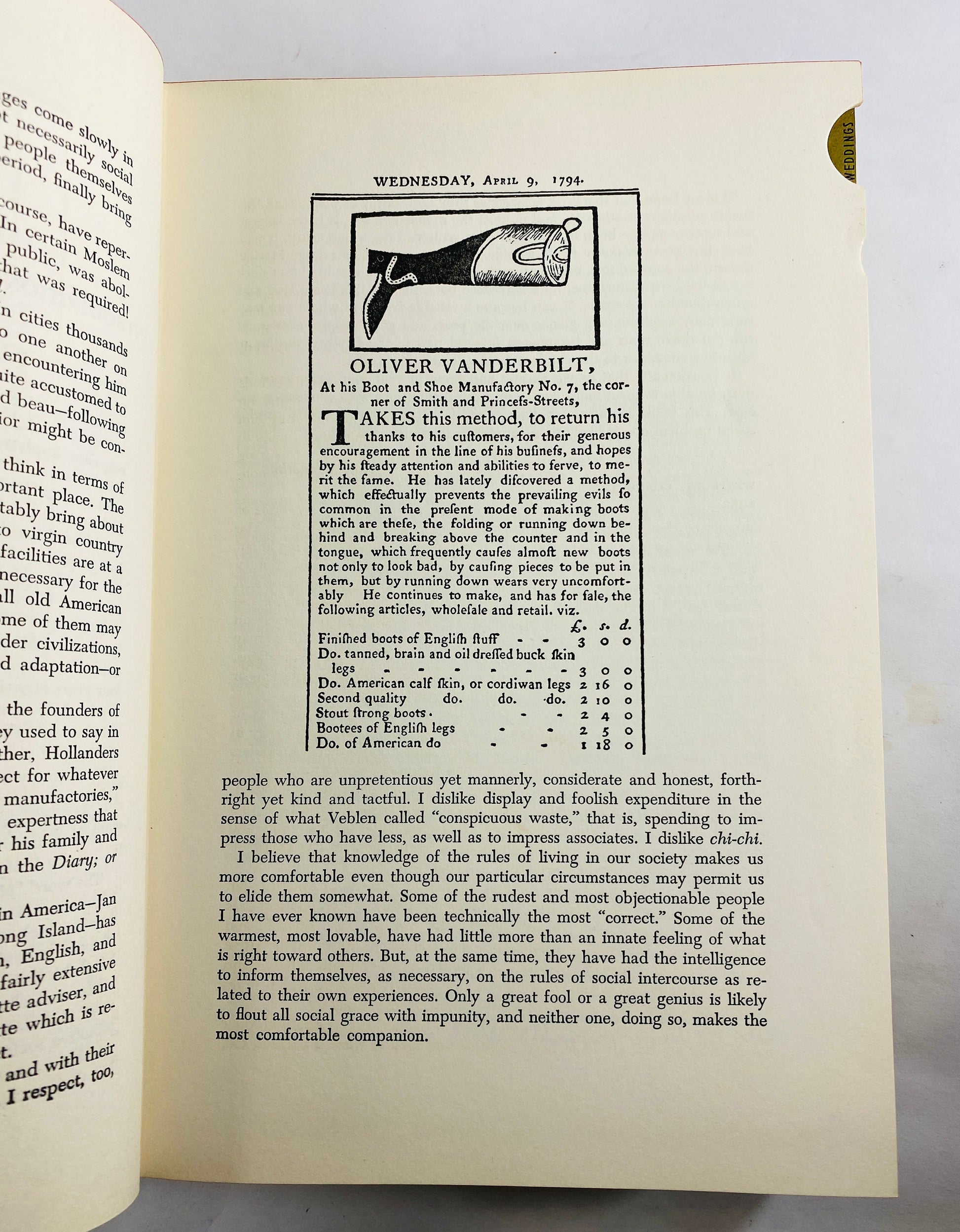 Andy Warhol illustrated! Amy Vanderbilt's Complete Book of Etiquette FIRST Edition SIGNED by Amy Vanderbilt! Vintage book circa 1954