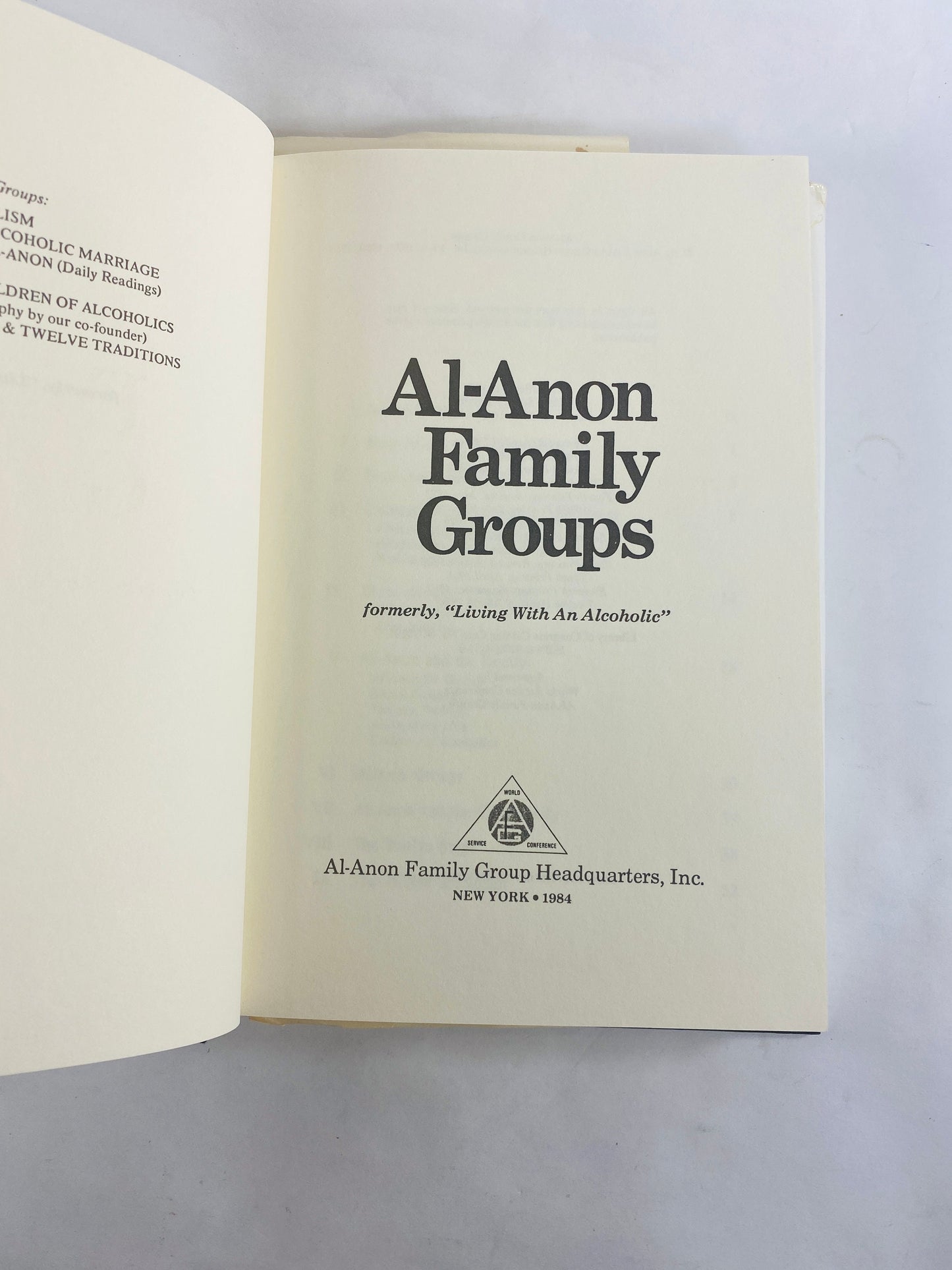 Al-Anon Family Groups vintage book circa 1984 Alcoholics Anonymous Recovery, Addiction, AA, Al-Anon, sobriety, gift.