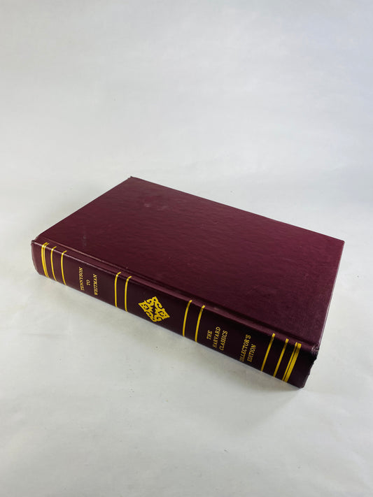 Tennyson to Whitman vintage Harvard Classics book philosophy maroon red with 22kt gold gilded lettering gift