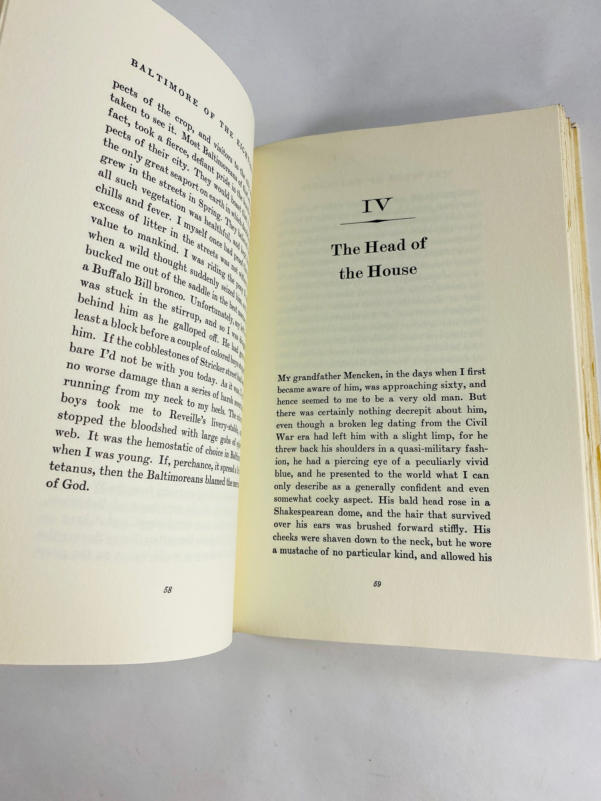 1956 HL Mencken Choice of Days vintage book of autobiographical works in one volume linguistic literature home decor Prop staging