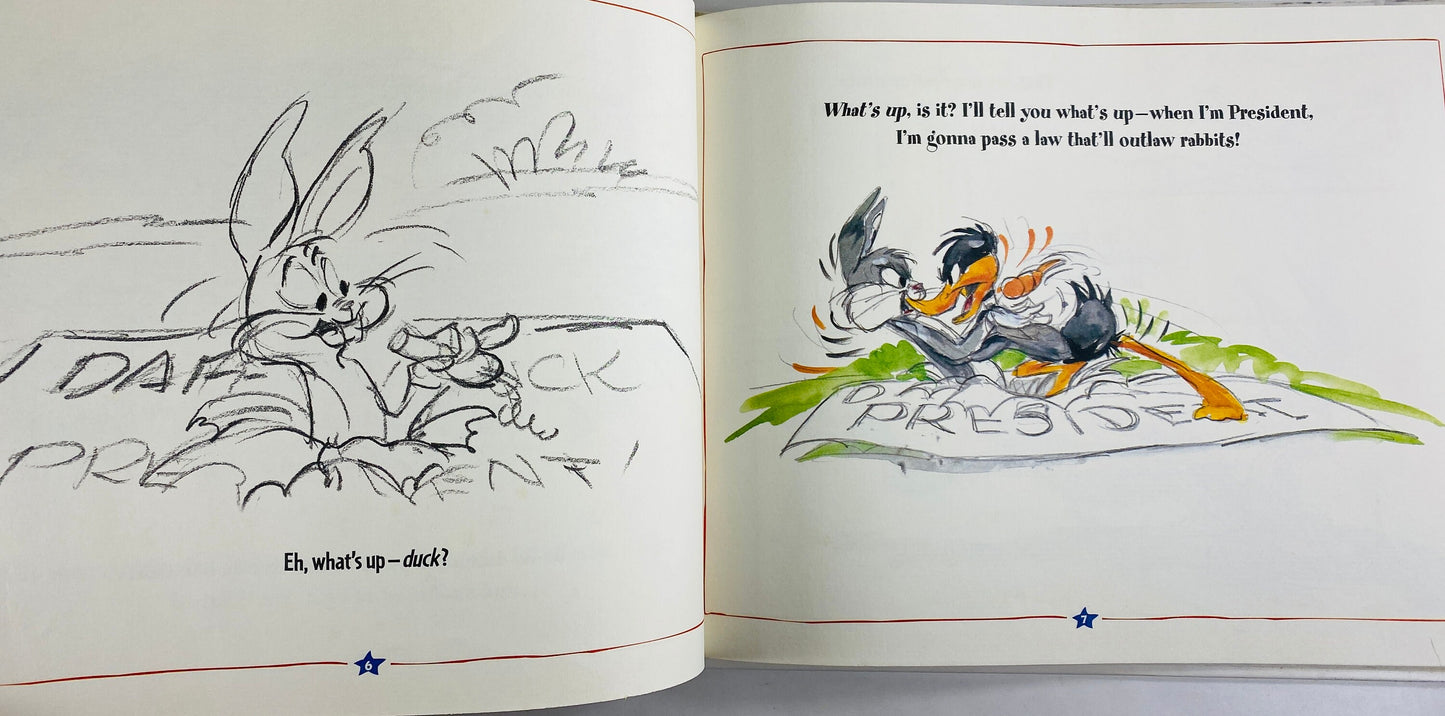 Daffy Duck for President vintage children's book by Chuck Jones circa 1997 partnership with the US post Office